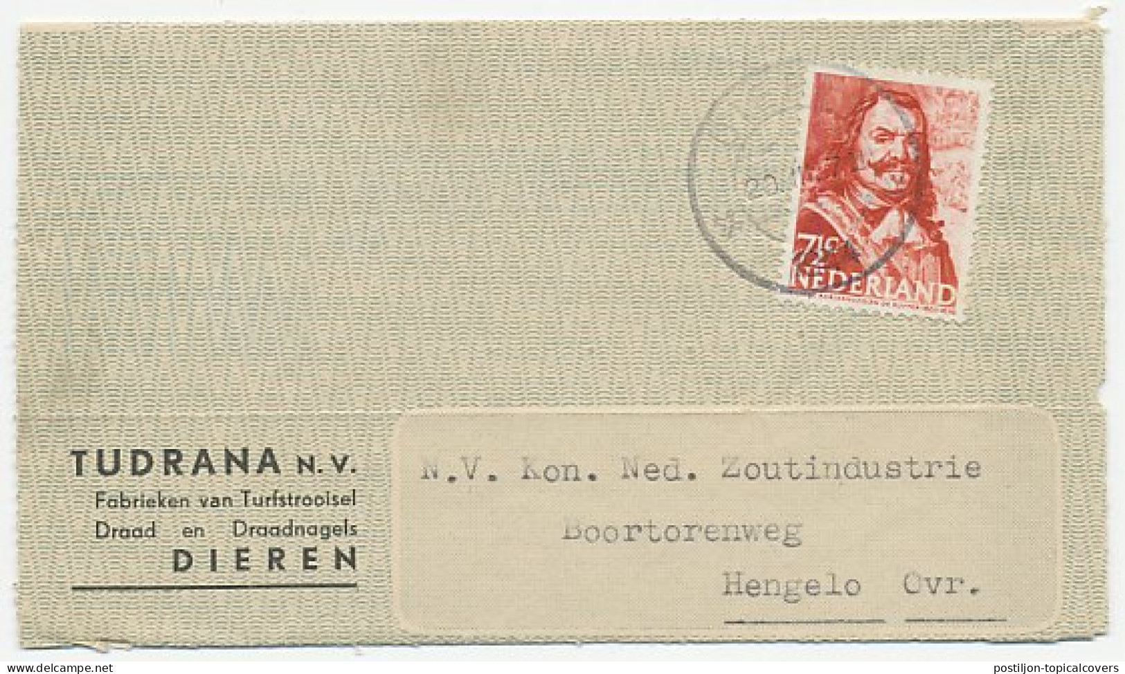 Firma Postblad Dieren 1944 - Turfstrooisel / Draadnagels - Non Classés