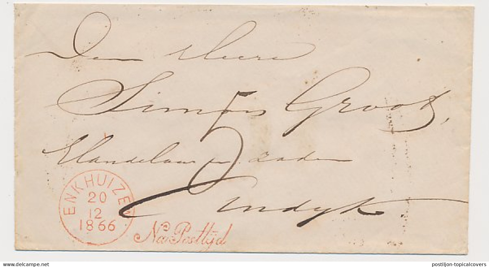 Enkhuizen - Andijk 1866 - Na Posttijd - ...-1852 Préphilatélie