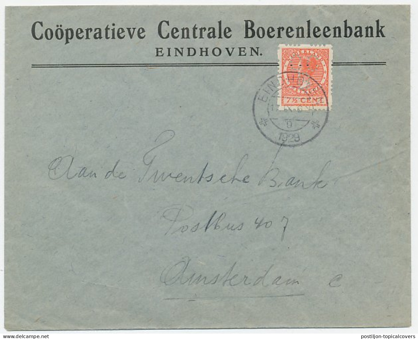 POKO / Perfin Verhoeven 100 - CCB - Eindhoven 1929 - Non Classés