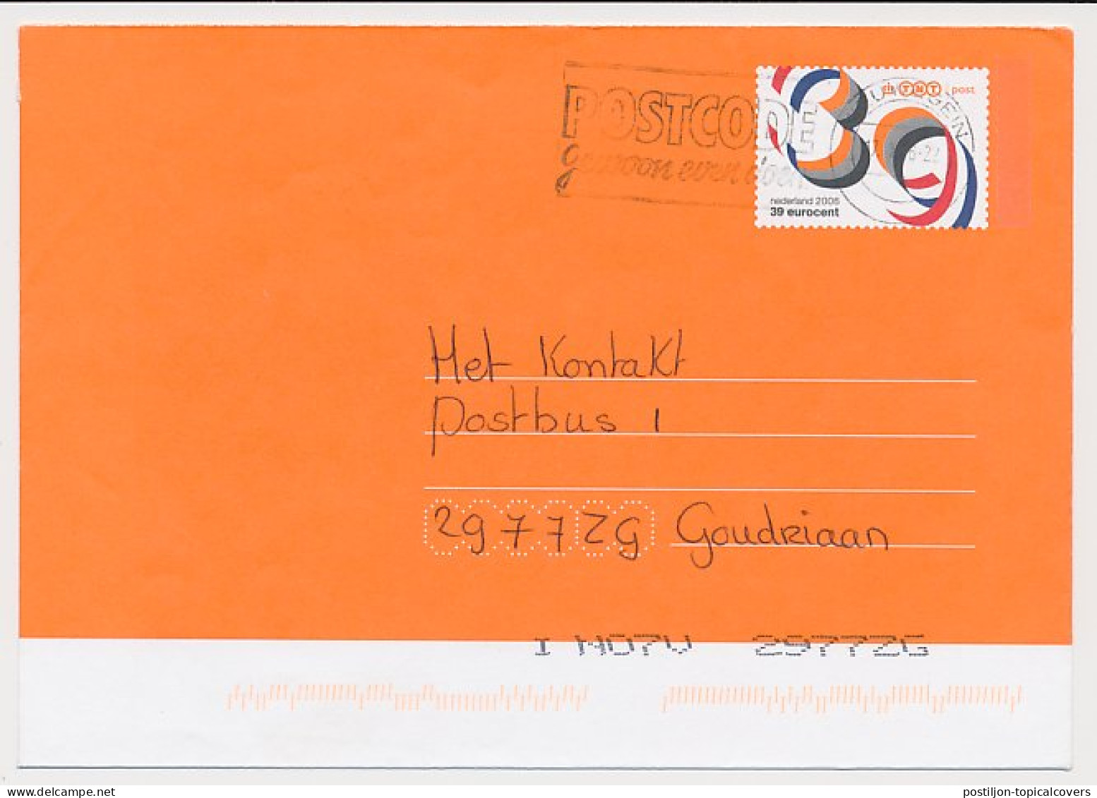 Envelop G. 34 Nieuwegein - Goudriaan 2006 - Entiers Postaux