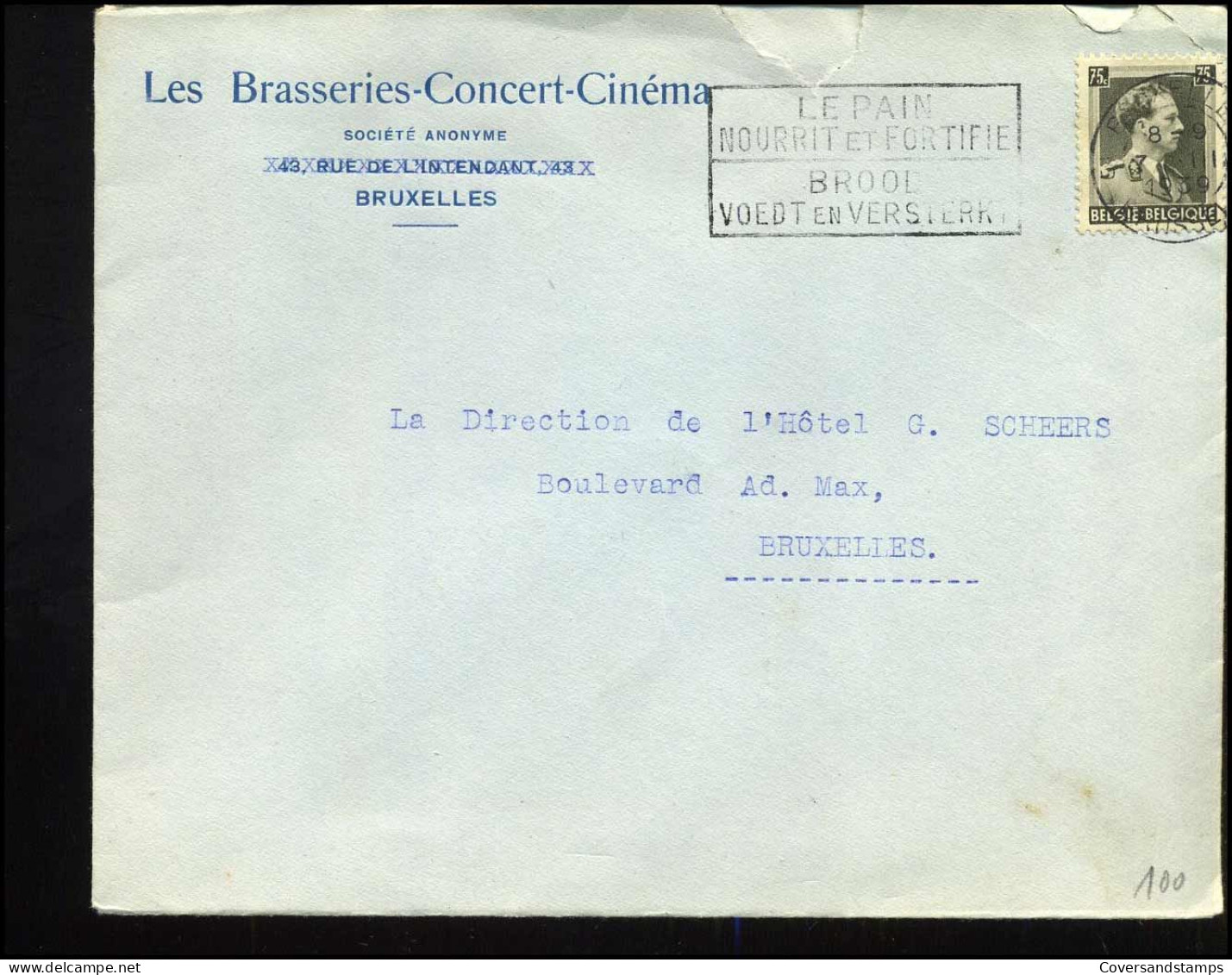 Cover Naar Bruxelles - "Les Brasseries-Concert-Cinéma, Bruxelles" - 1936-1957 Open Collar