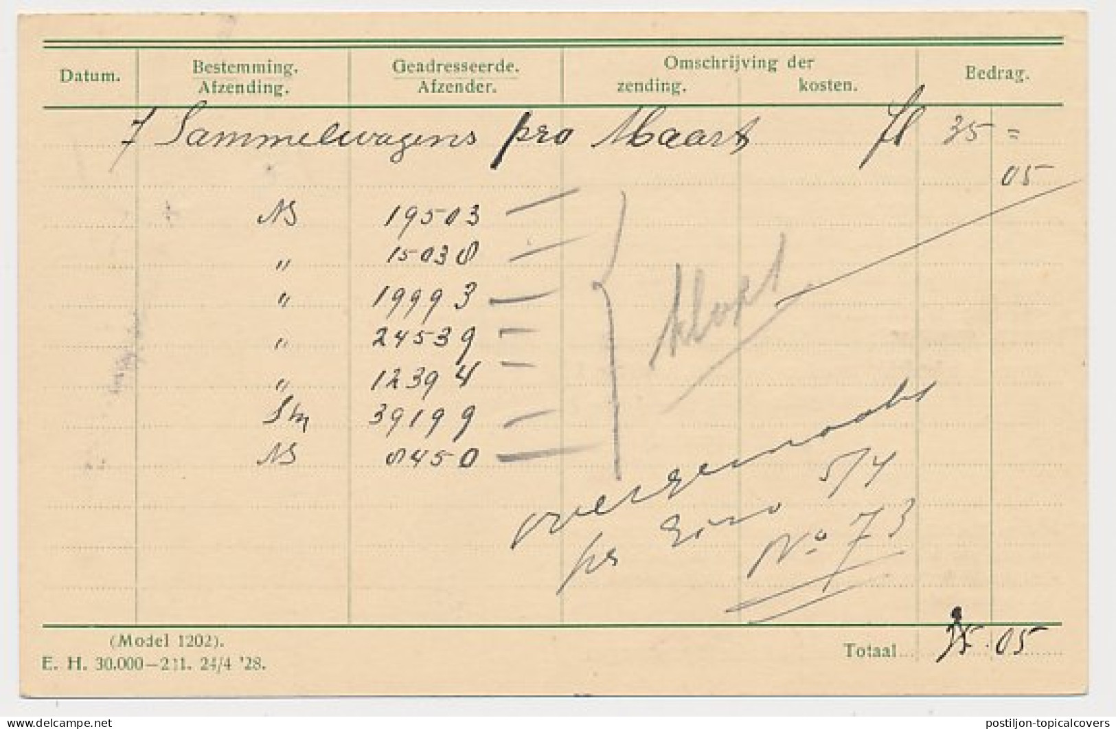 Spoorwegbriefkaart G. NS222 W - Locaal Te Oldenzaal 1929 - Postal Stationery