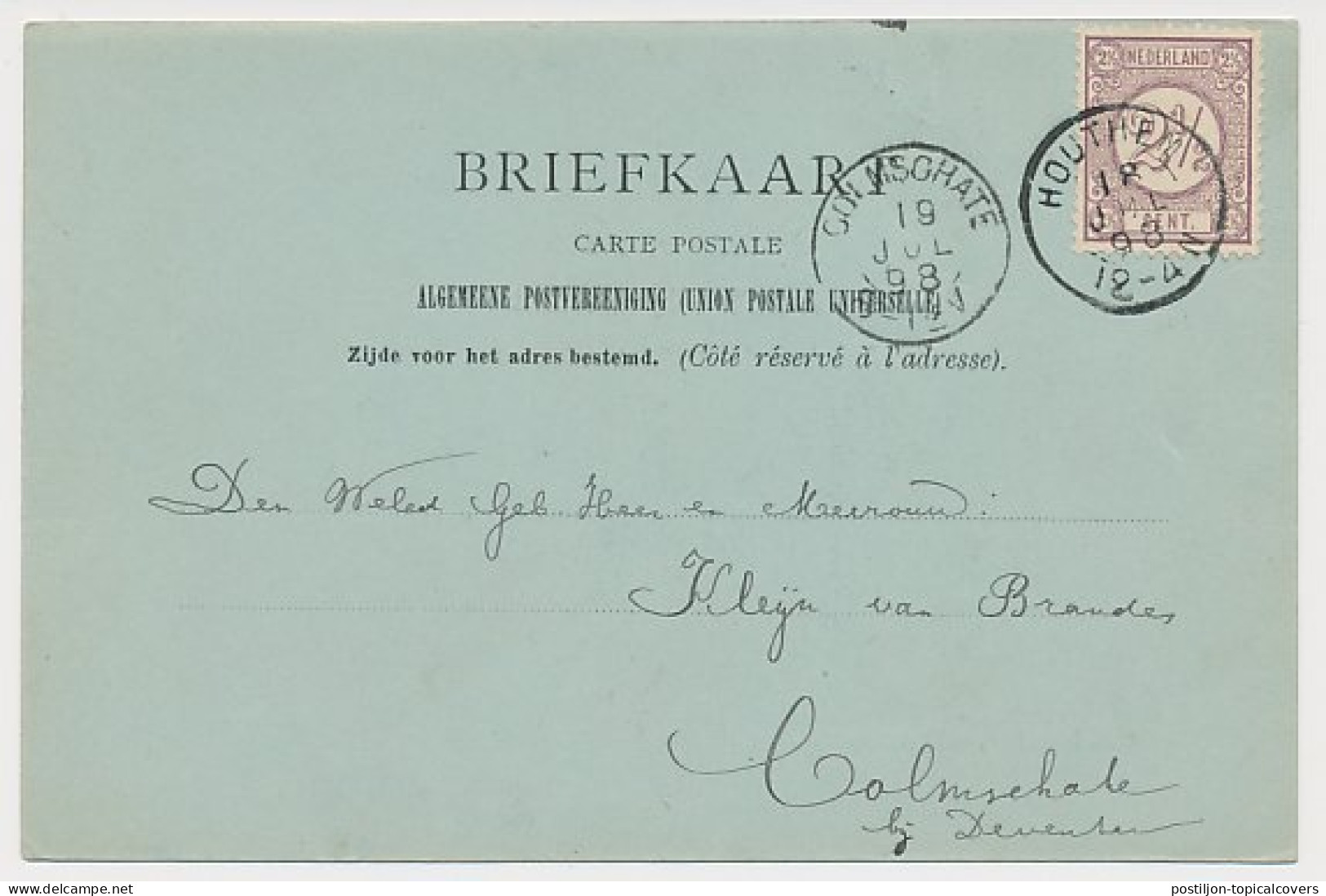 Kleinrondstempel Houthem - Colmschate1898 - Unclassified