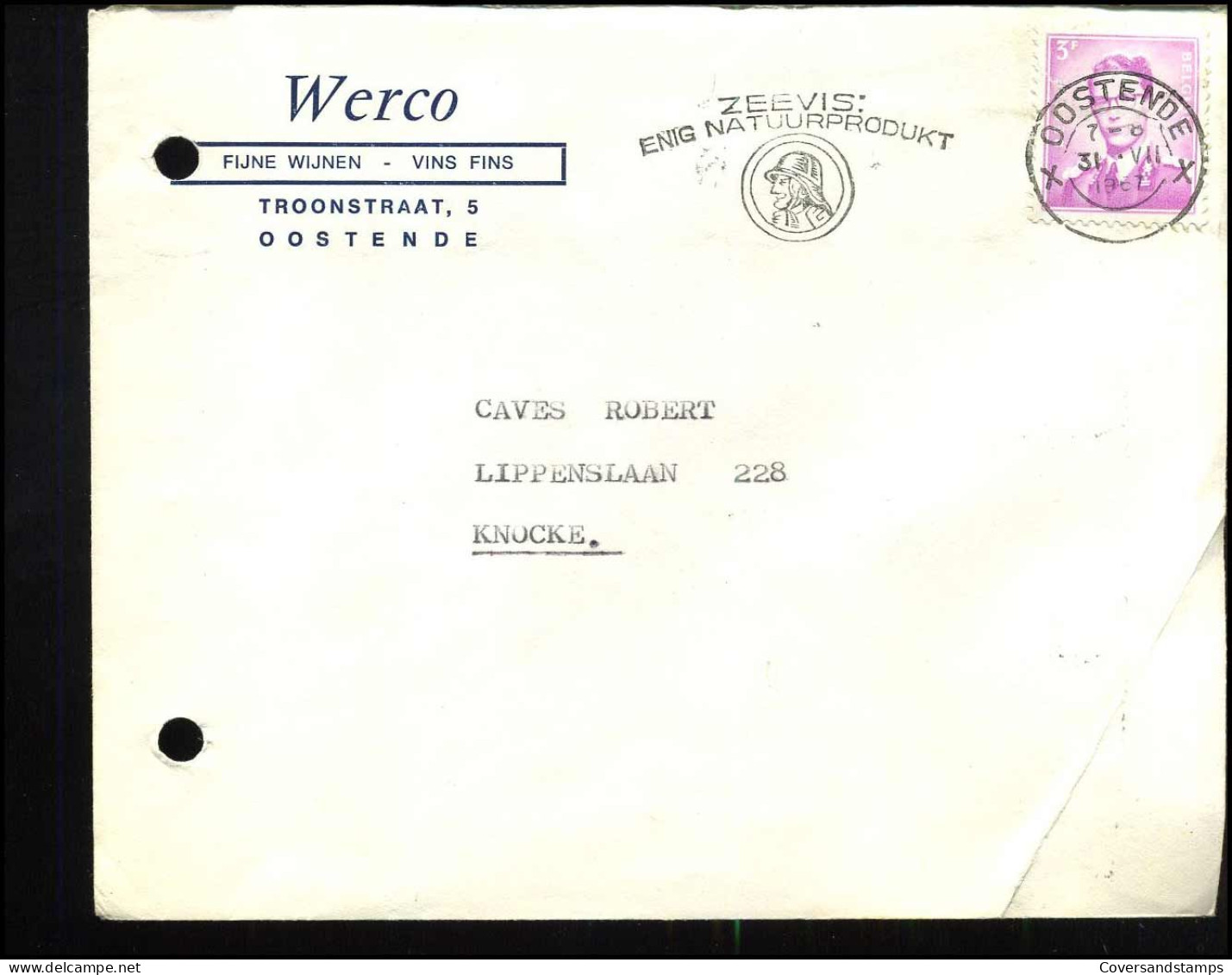 Cover Naar Knokke - "Werco, Fijne Wijnen, Oostende" - 1953-1972 Glasses