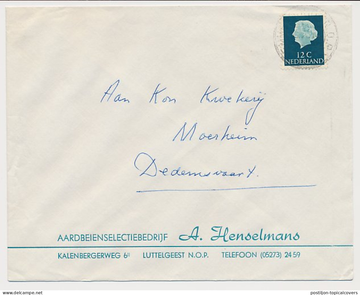 Firma Envelop Luttelgeest 1962 - Aardbeienselectiebedrijf - Non Classés