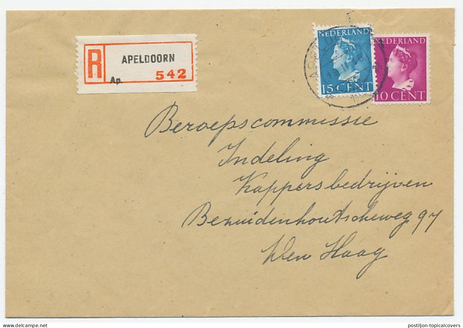 Em. Konijnenburg Aangetekend Apeldoorn - Den Haag 1947 - Unclassified