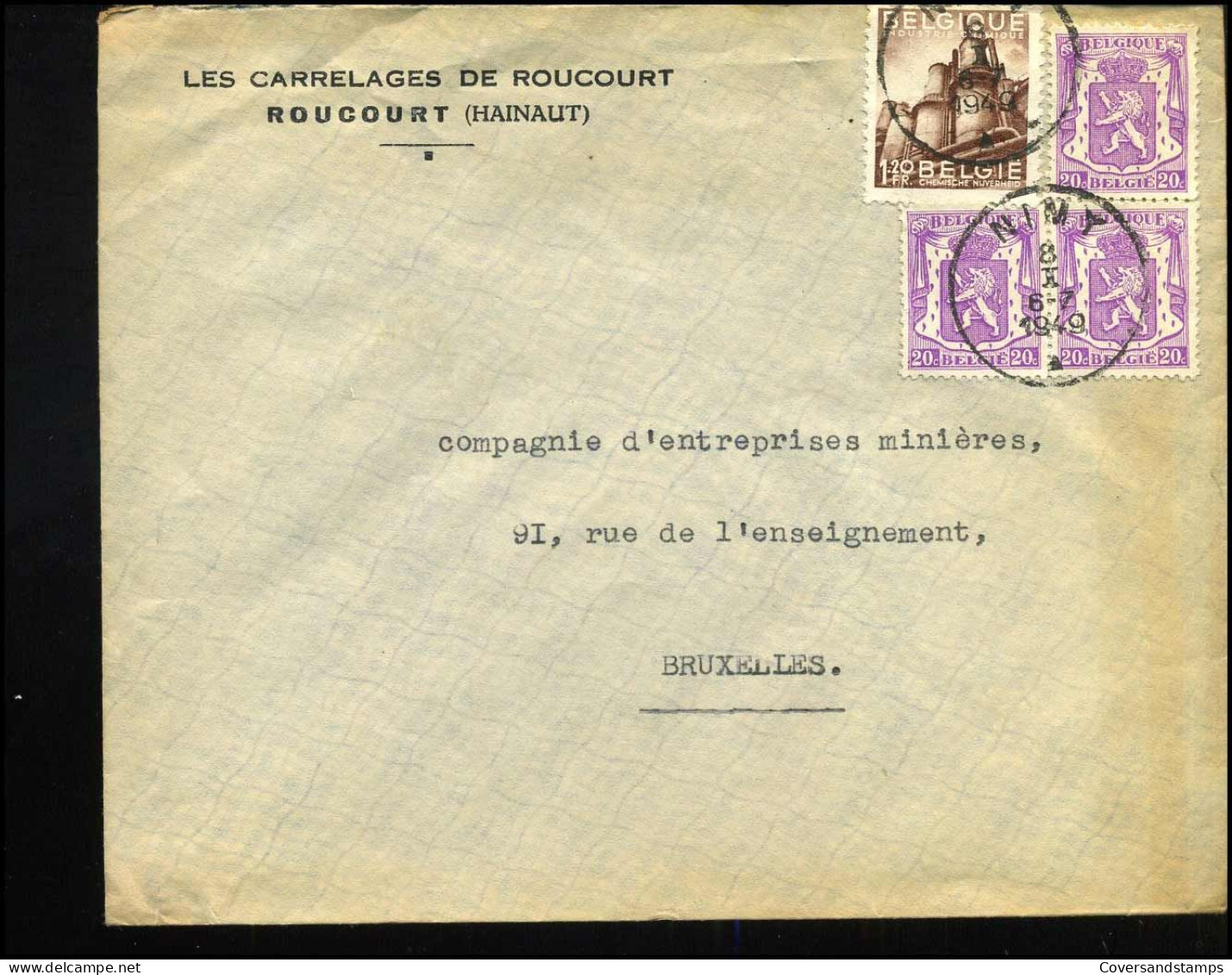 Cover Naar Bruxelles - "Les Carrelages De Roucourt" - 1935-1949 Petit Sceau De L'Etat