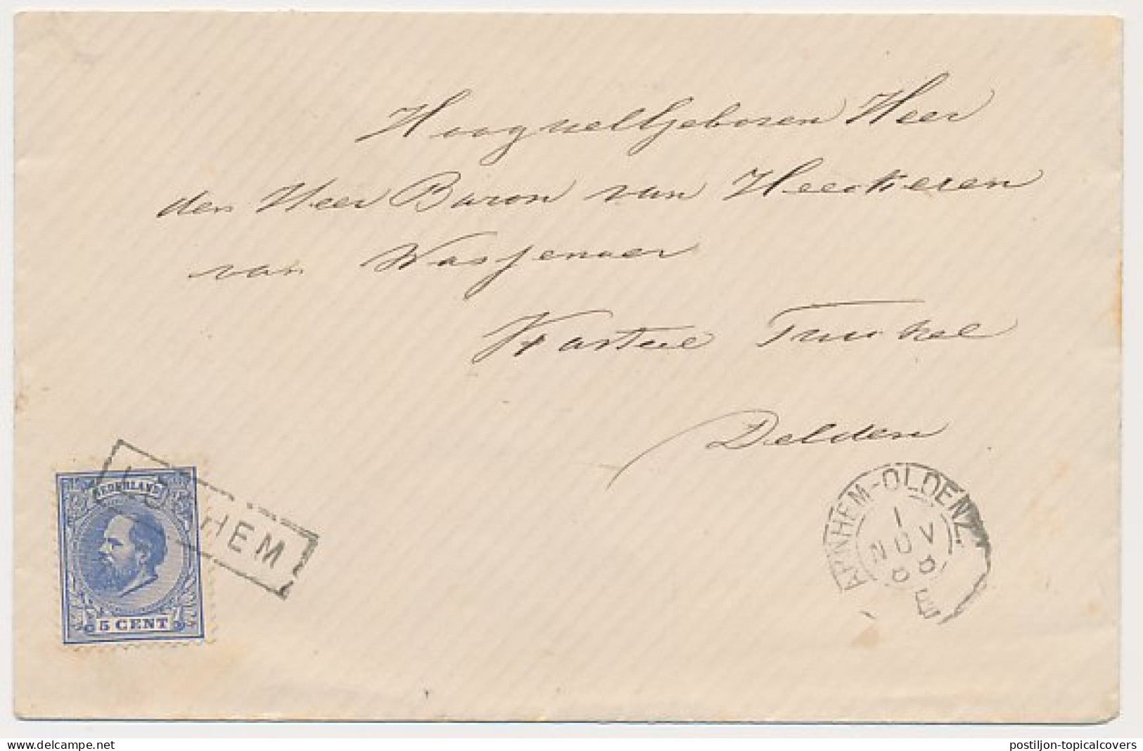 Trein Haltestempel Lochem 1888 - Briefe U. Dokumente