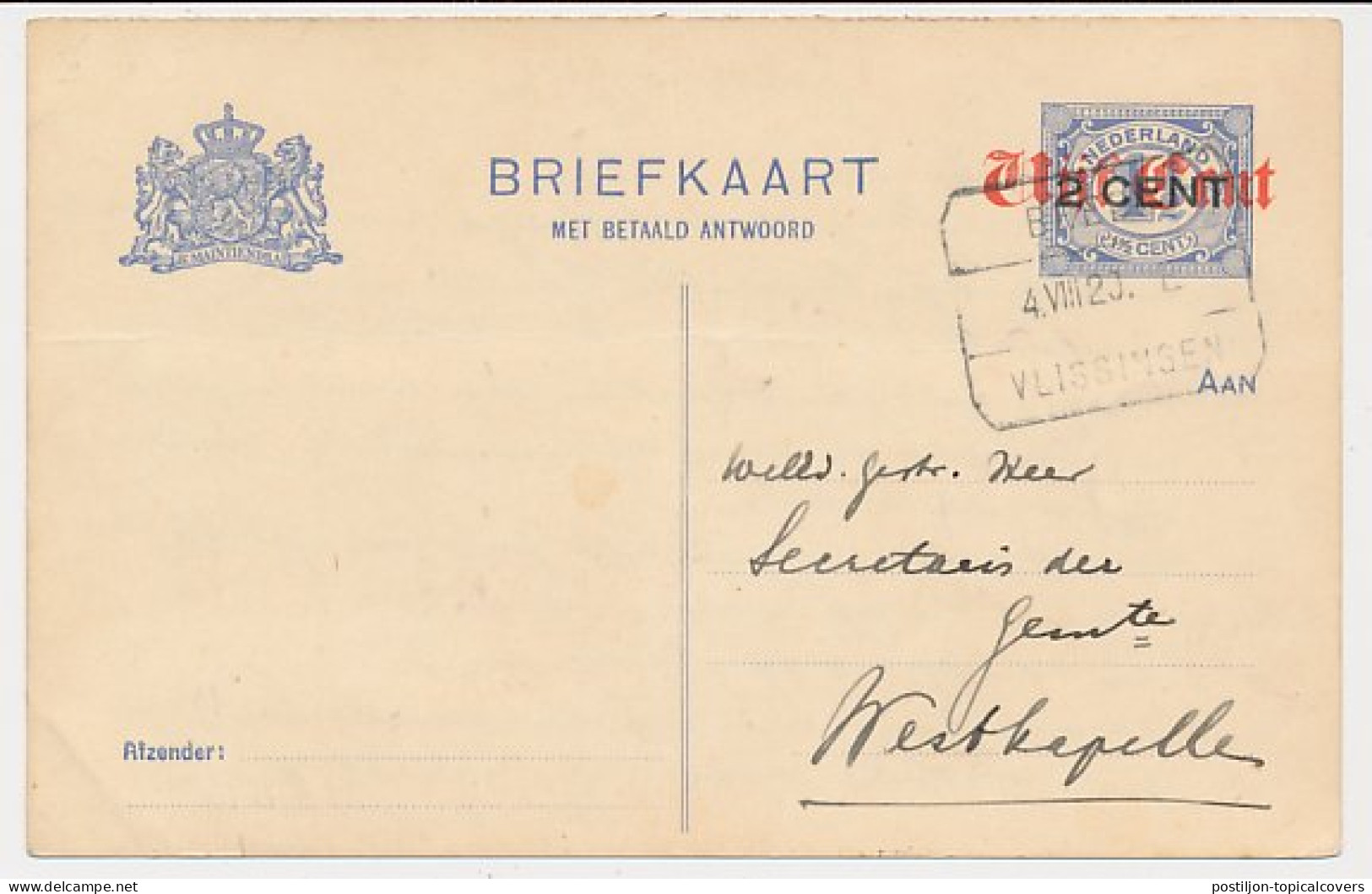 Treinblokstempel : Breda - Vlissingen E 1920 ( Goes ) - Non Classés