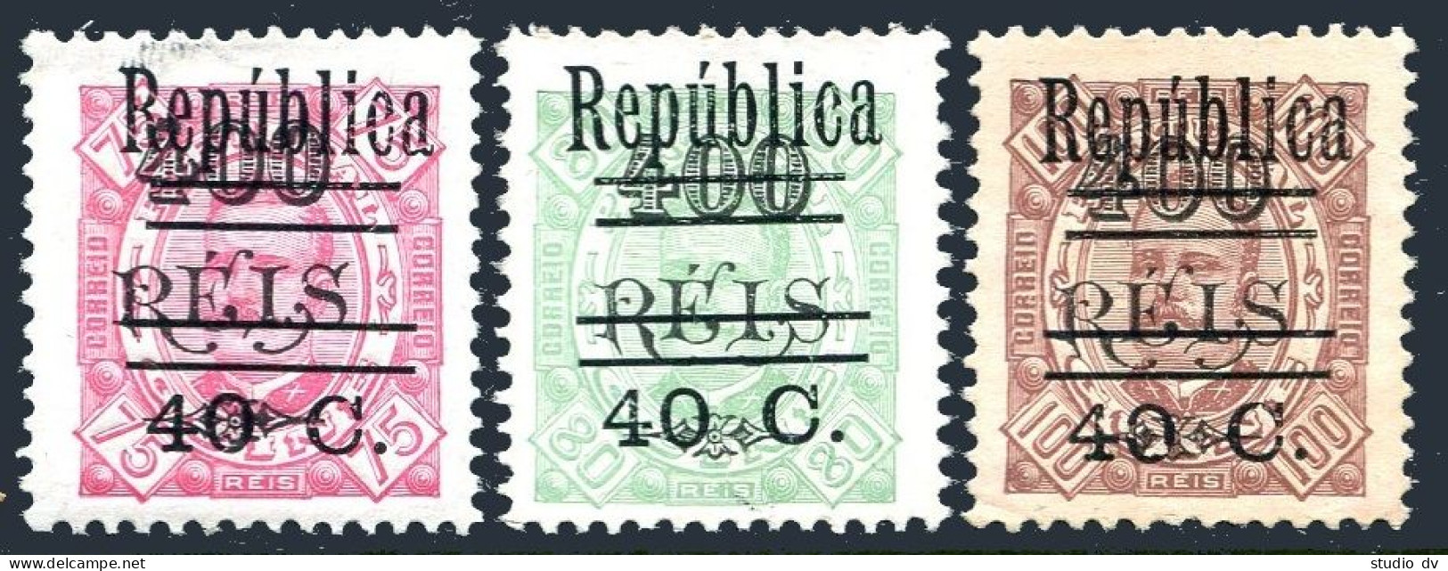Portuguese Guinea 203-205, Mint Without Gum. King Carlos Overprinted, 1925. - Guinea (1958-...)