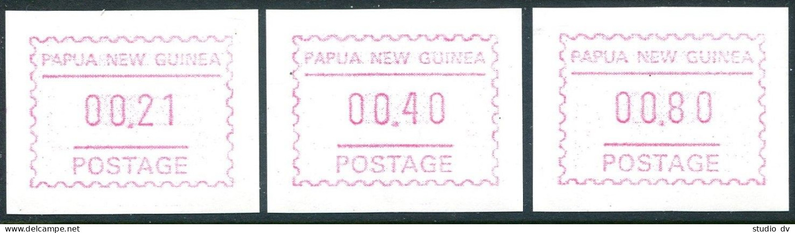Papua New Guinea Automatic Stamps 1991 Year POSTAGE, MNH. Michel Auto 2. - Guinea (1958-...)