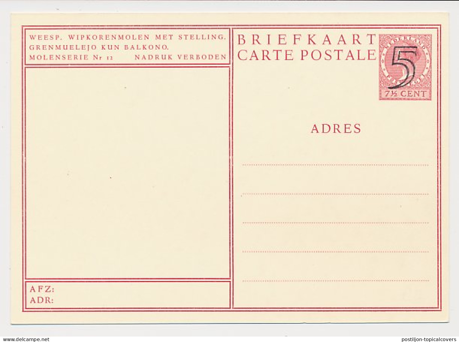 Briefkaart G. 285 L - Entiers Postaux