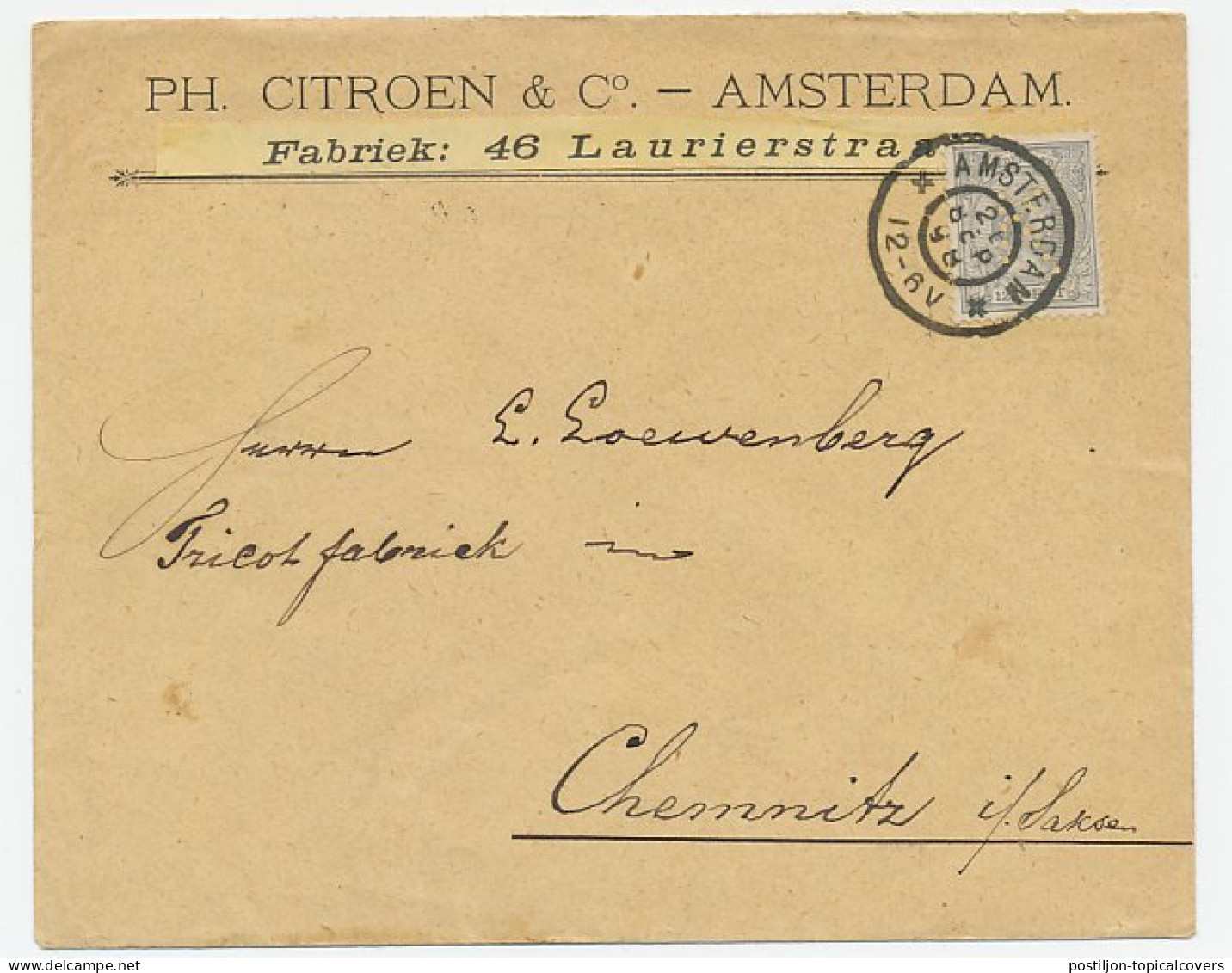 Perfin Verhoeven 356 - K - Amsterdam 1898 - Non Classés