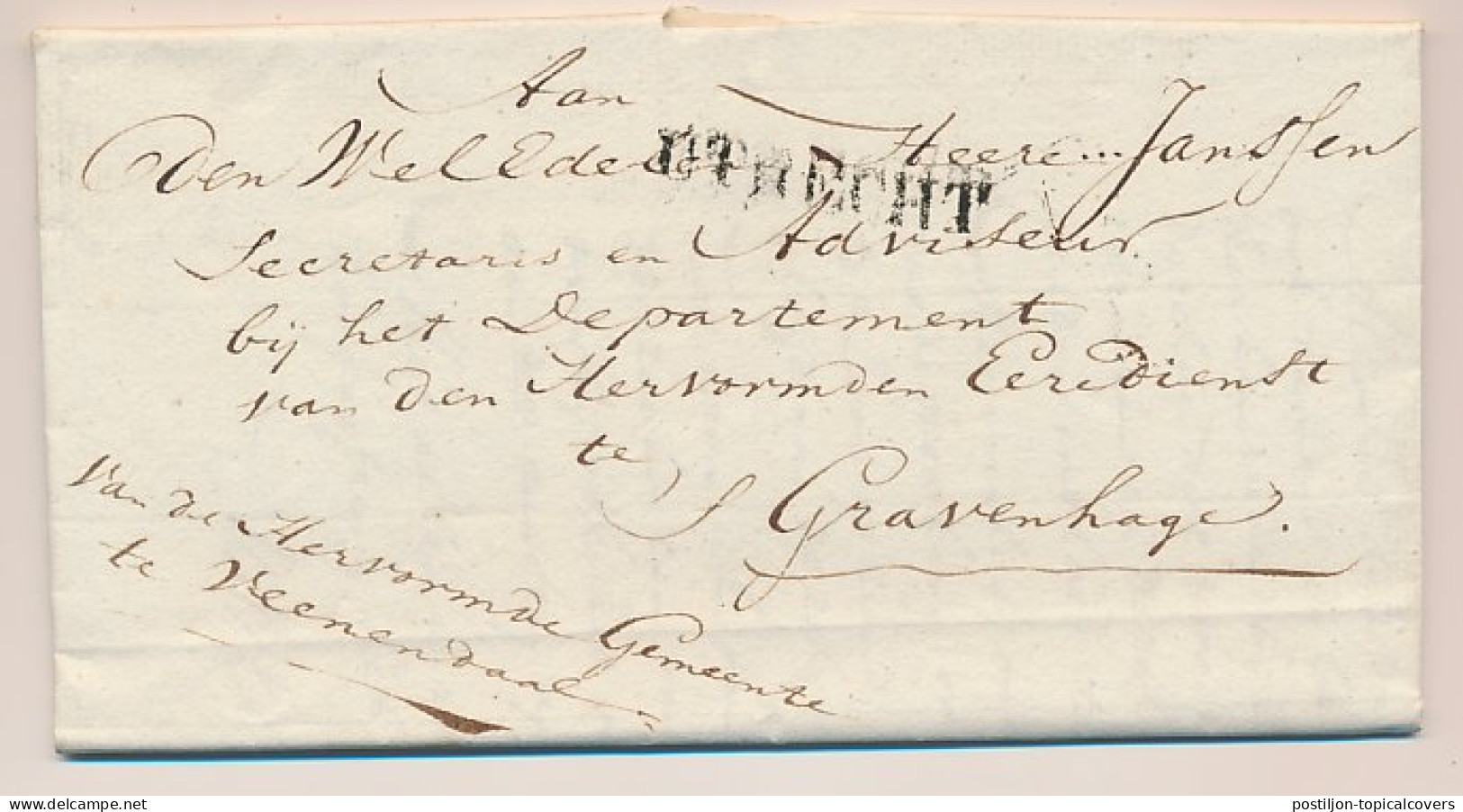 Distributiekantoor Veenendaal - Utrecht - S Gravenhage 1827 - ...-1852 Prephilately