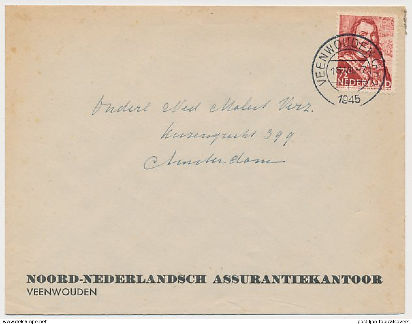 Firma Envelop Veenwouden 1945 - Assurantiekantoor - Unclassified