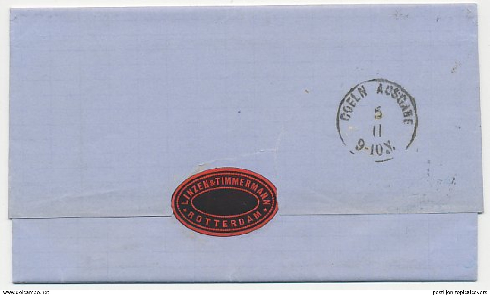 Em. 1872 Rotterdam - Duitsland - Covers & Documents