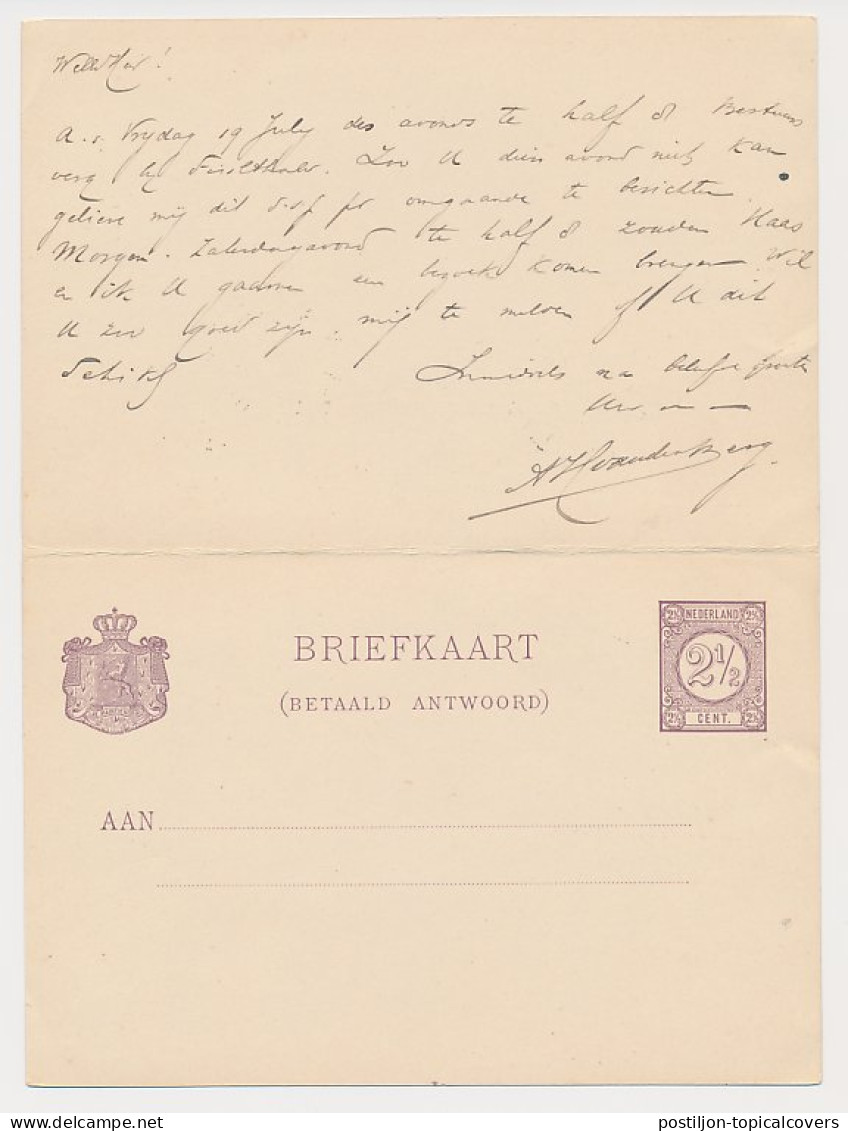 Briefkaart G. 24 Utrecht - De Bilt 1895 - Entiers Postaux