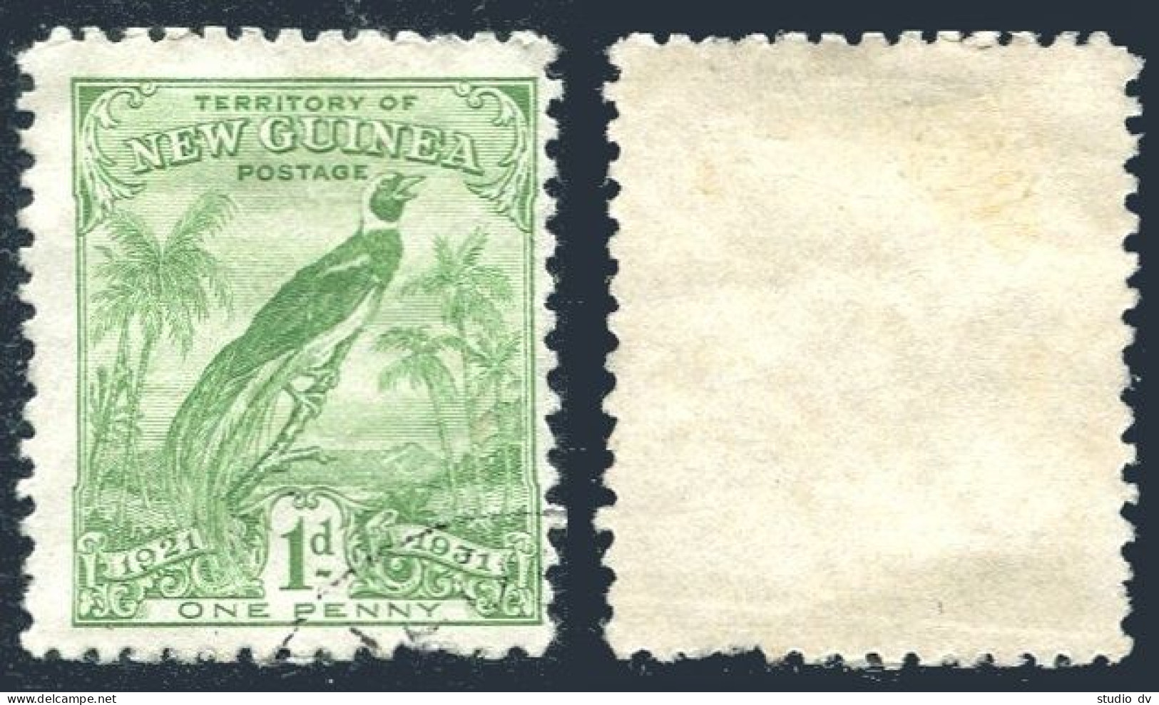 New Guinea 19, Used See Perf. Mi 65. Bird Of Paradise With Date Scroll,1931. - Guinea (1958-...)