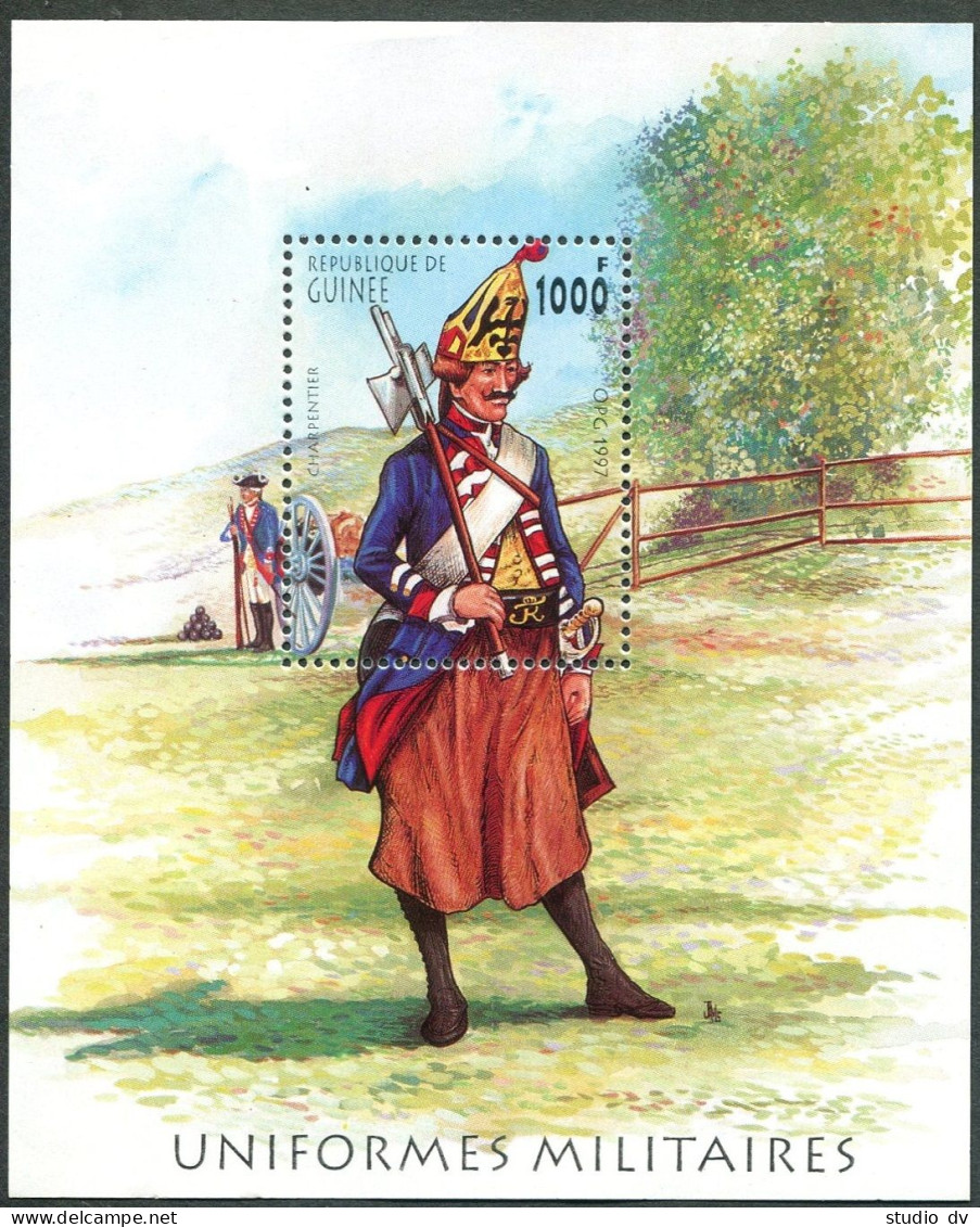 Guinea 1449A-1449F, 1449G, MNH. Old Germanic Military Uniforms, 1997. - Guinée (1958-...)