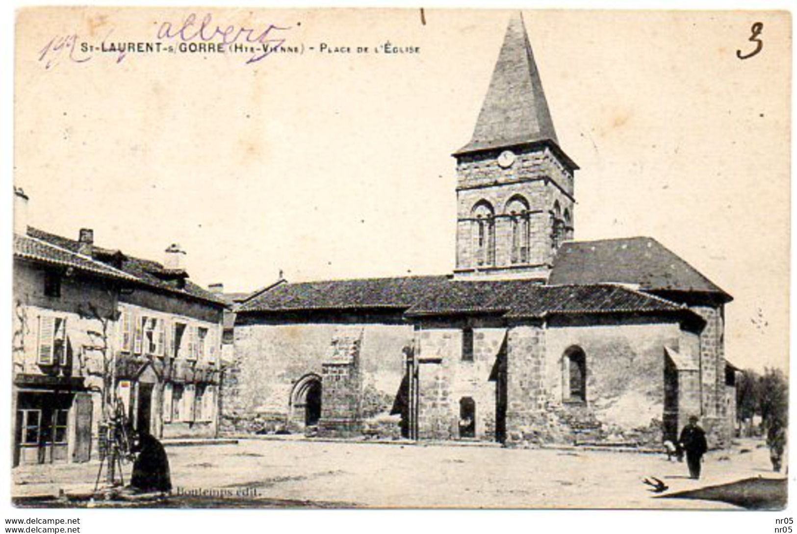 87 - SAINT LAURENT Sur GORRE  - Place De L'Eglise    ( Haute Vienne ) - Saint Laurent Sur Gorre