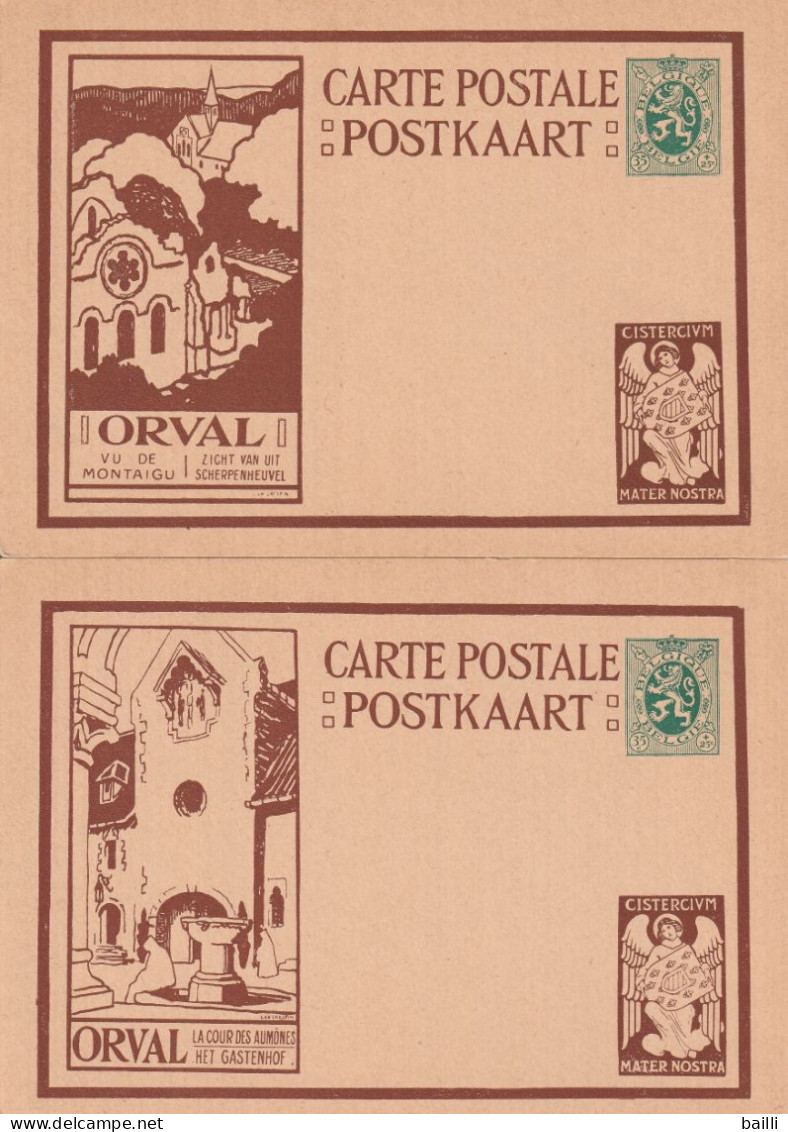 Belgique 2 Entiers Postaux Illustrés Orval Différents - Illustrierte Postkarten (1971-2014) [BK]