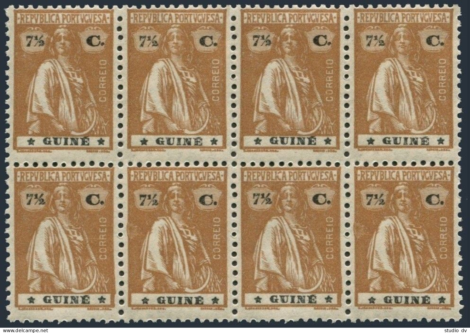 Portuguese Guinea 173 Block/8, MNH. Michel 141yC Ceres, 1922. - Guinée (1958-...)