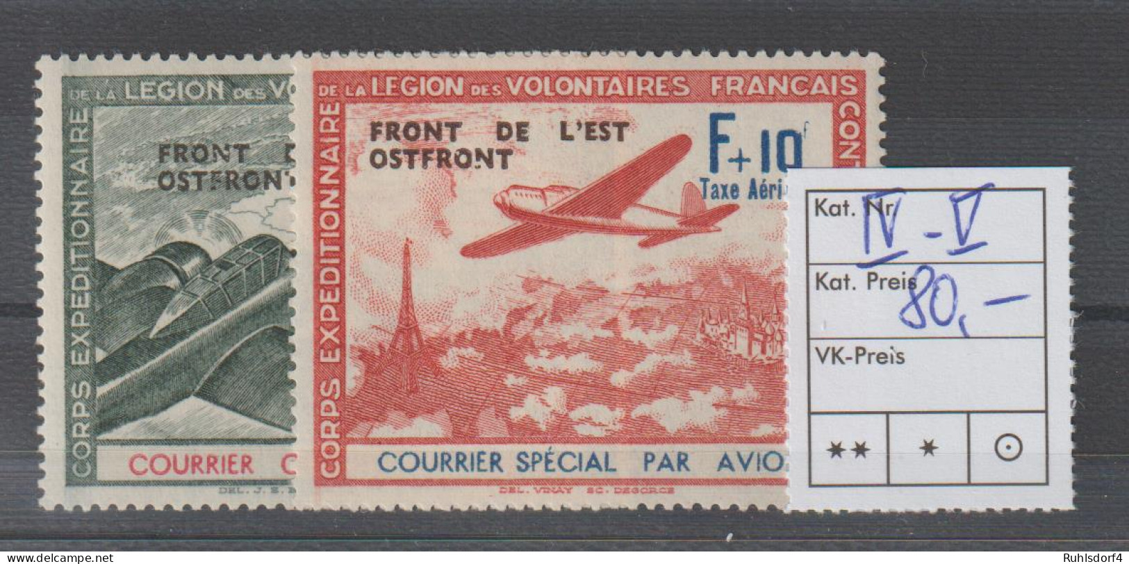 Dt. Besetzung 2. WK: Frankreich Flugzeuge Mit Aufdruck, ** - Occupation 1938-45