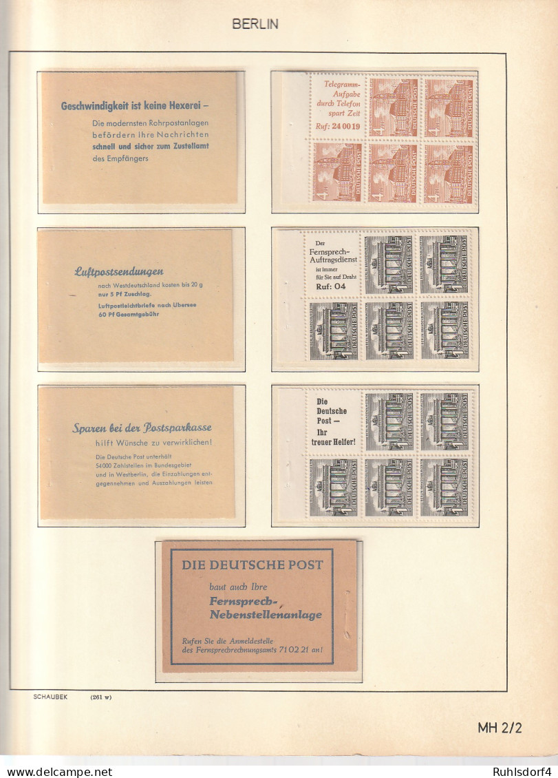 Berlin: Heftchenblätter 5 - 10, ** (MNH) - Carnets
