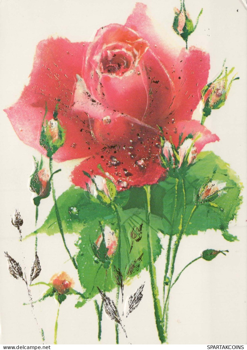 FLEURS Vintage Carte Postale CPSM #PAS301.FR - Flowers