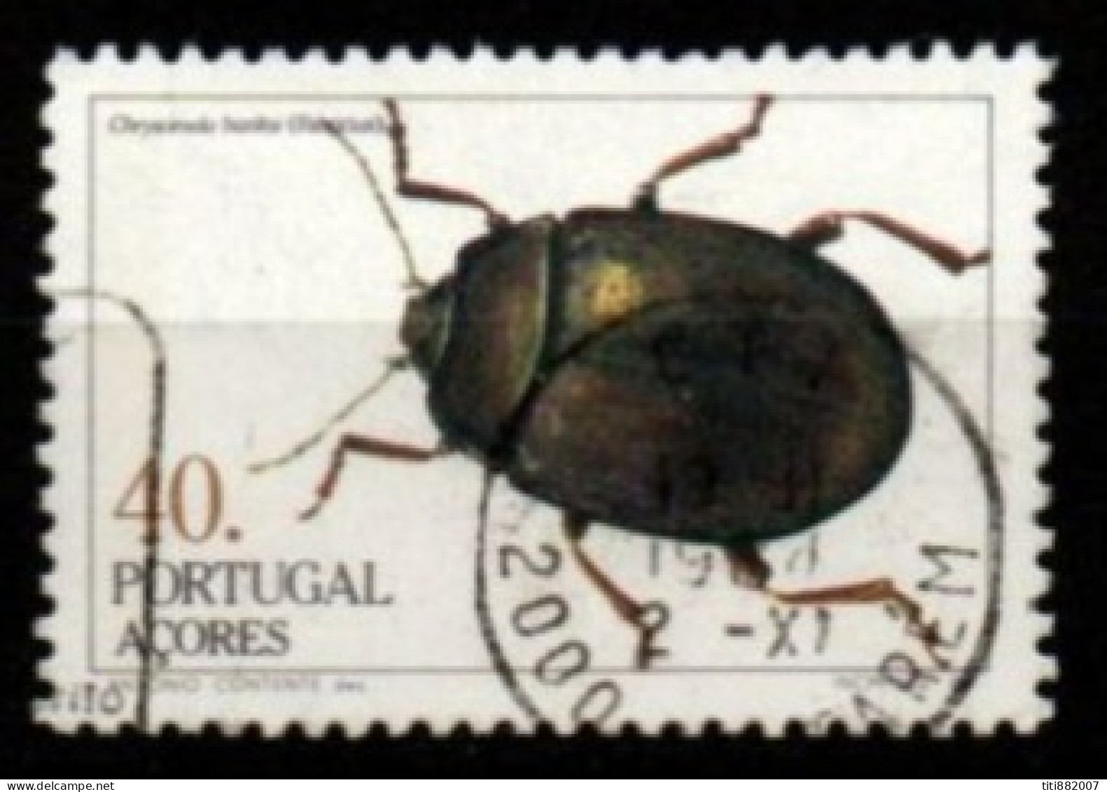 PORTUGAL    -   ACORES  -   1984  .Y&T N° 356 Oblitéré.   Insecte - Azores
