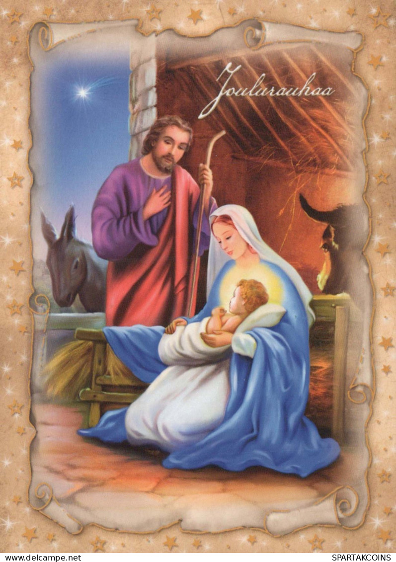 Virgen María Virgen Niño JESÚS Religión Vintage Tarjeta Postal CPSM #PBQ023.ES - Jungfräuliche Marie Und Madona