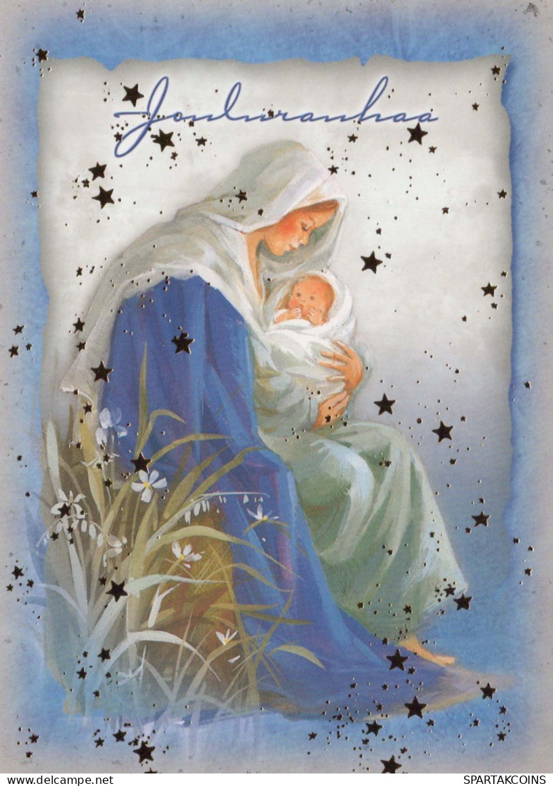 Virgen María Virgen Niño JESÚS Navidad Religión Vintage Tarjeta Postal CPSM #PBP702.ES - Virgen Mary & Madonnas