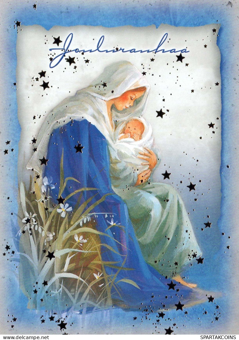 Virgen María Virgen Niño JESÚS Navidad Religión Vintage Tarjeta Postal CPSM #PBP702.ES - Virgen Mary & Madonnas