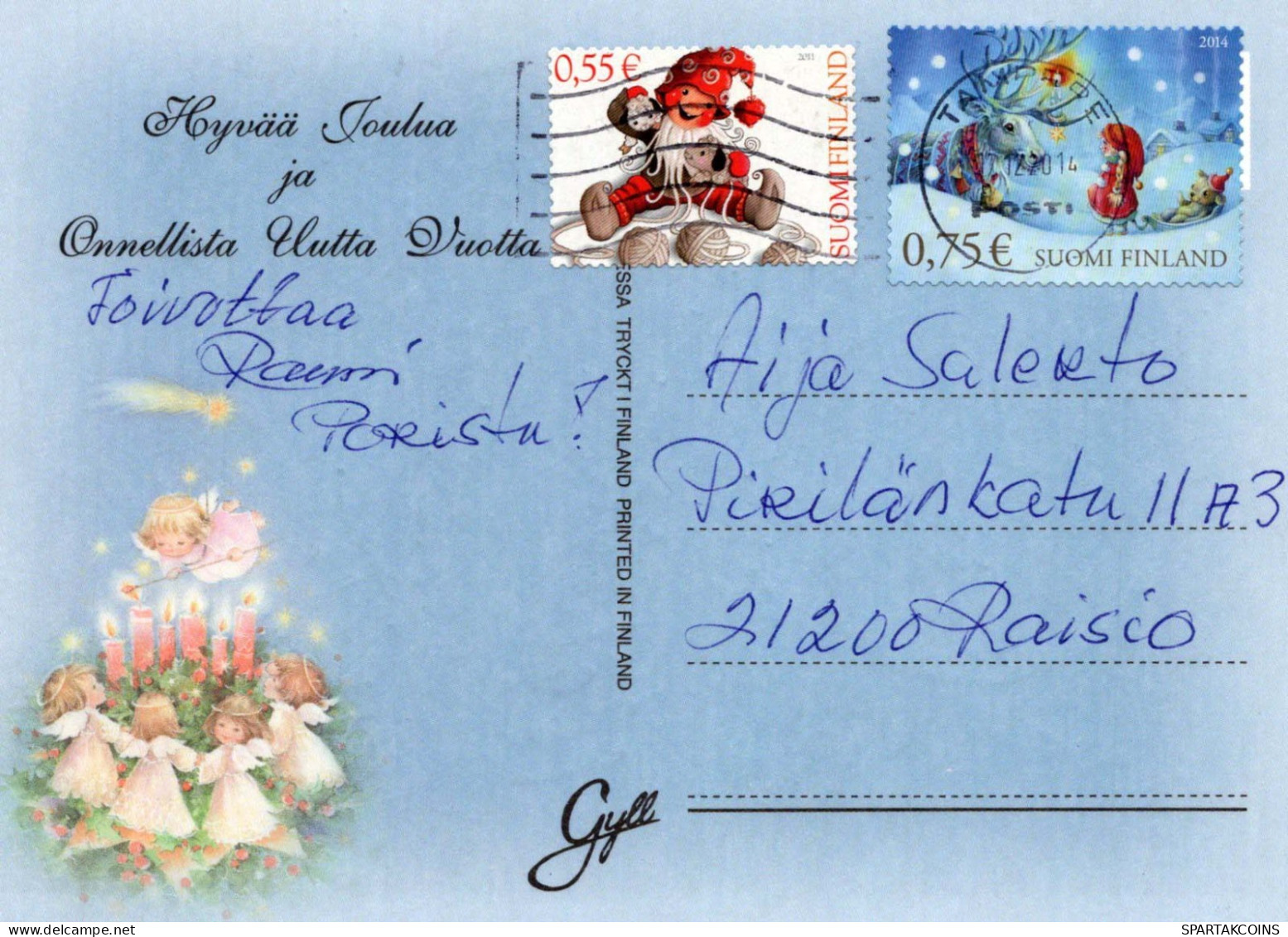 ÁNGEL Navidad Vintage Tarjeta Postal CPSM #PBP572.ES - Engelen