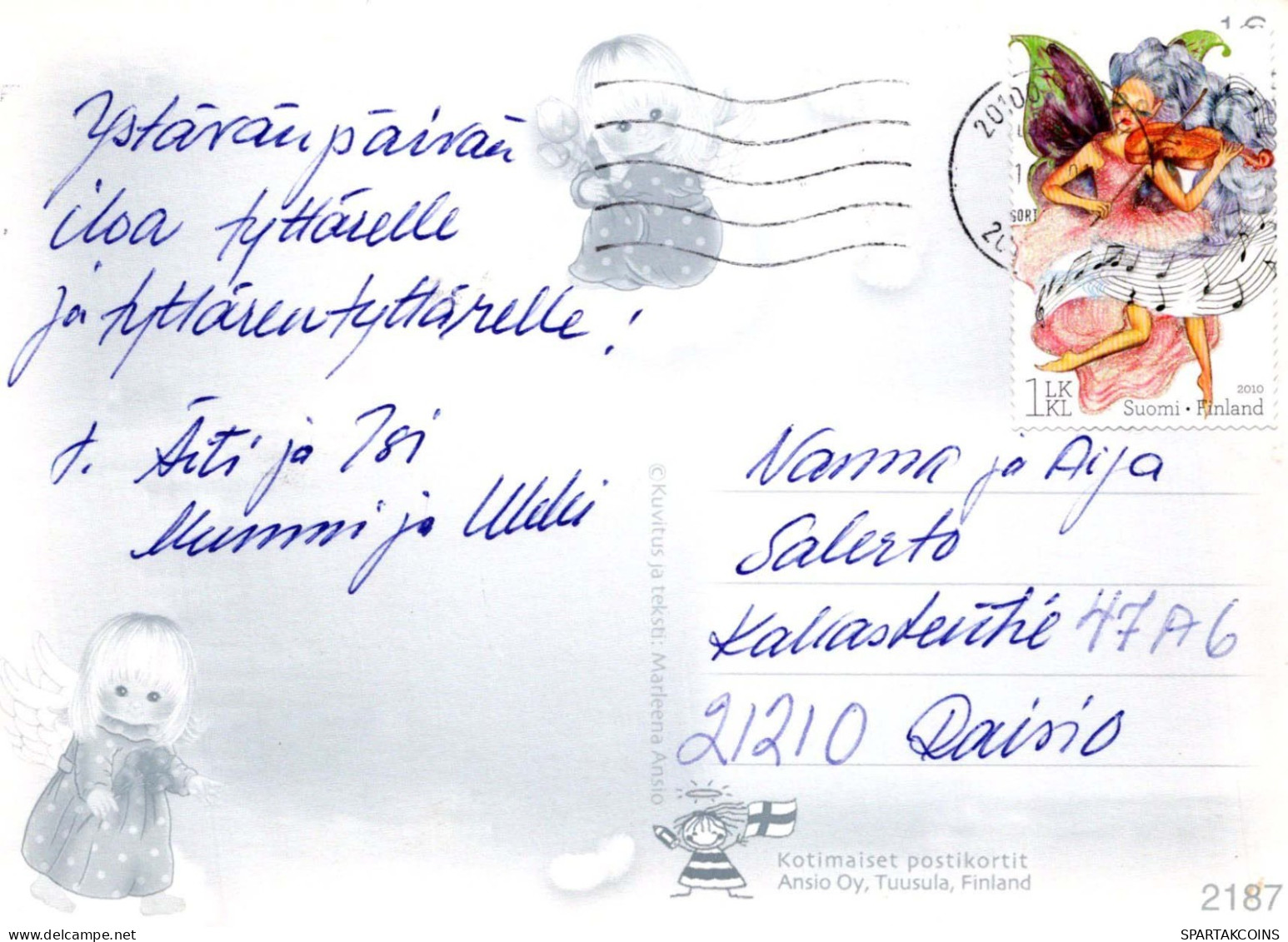 ÁNGEL Navidad Vintage Tarjeta Postal CPSM #PBP317.ES - Angels