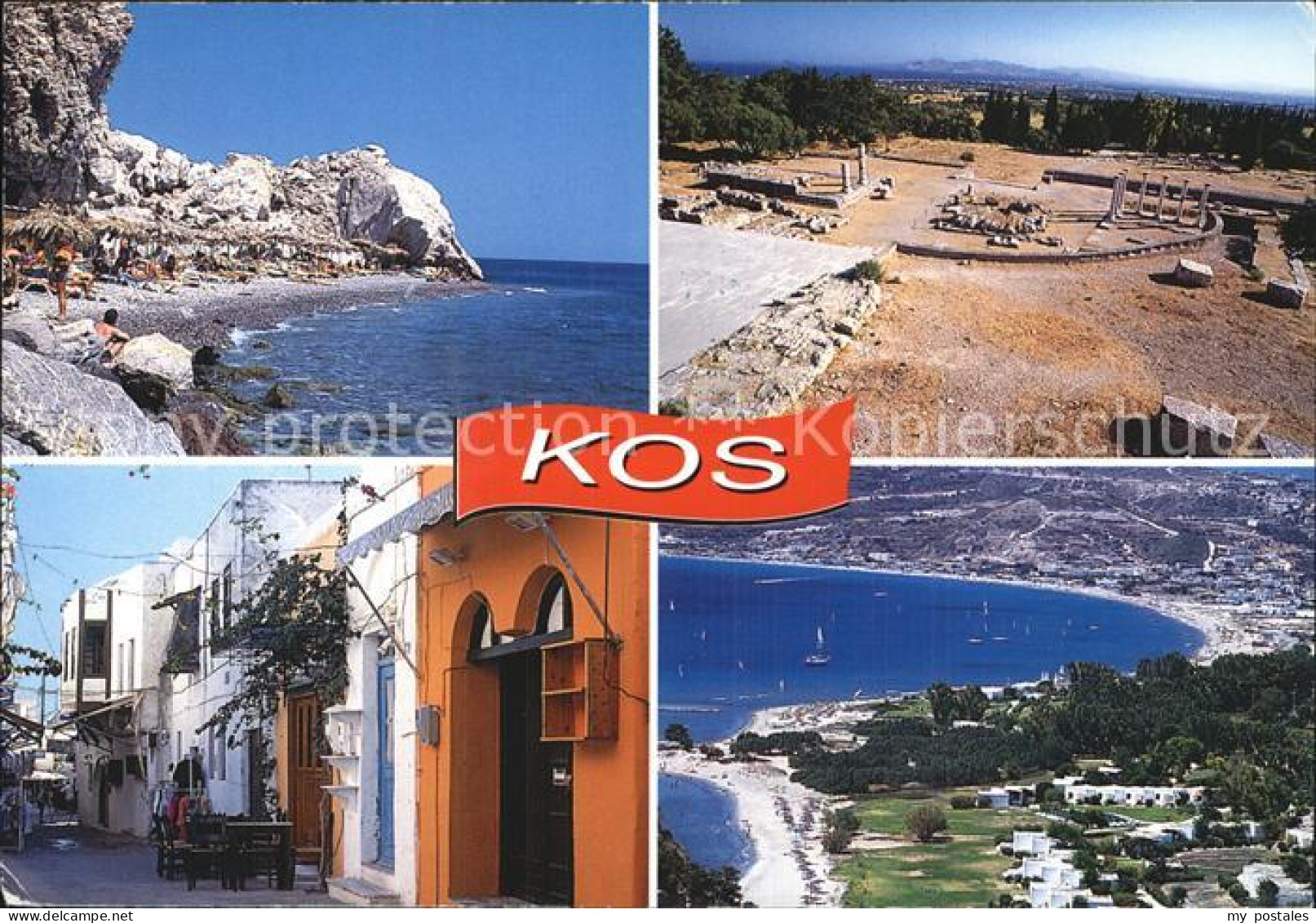 72536737 Kos Cos Bucht Altstadt Panorama Tempel Kos - Greece