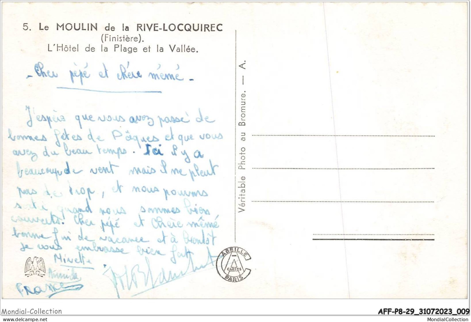 AFFP8-29-0618 - Le Moulin De La RIVE-LOCQUIREC - L'hôtel De La Plage Et La Vallée  - Locquirec