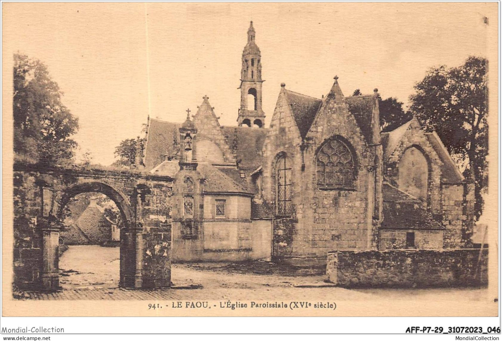 AFFP7-29-0551 - LE FAOU -  L'église Paroissiale  - Châteaulin