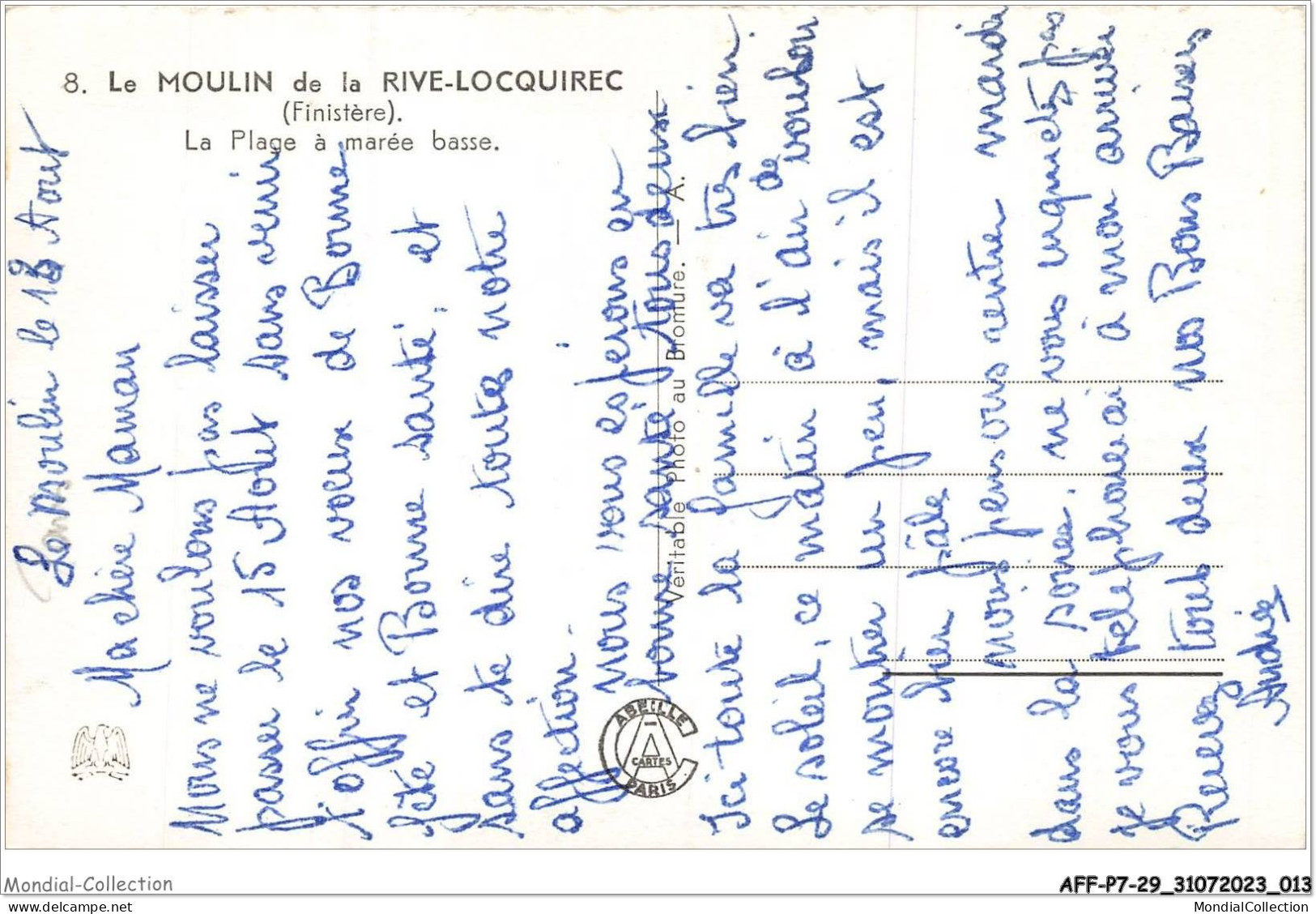 AFFP7-29-0534 - Le Moulin De La RIVE-LOCQUIREC - La Plage à Marée Basse  - Locquirec