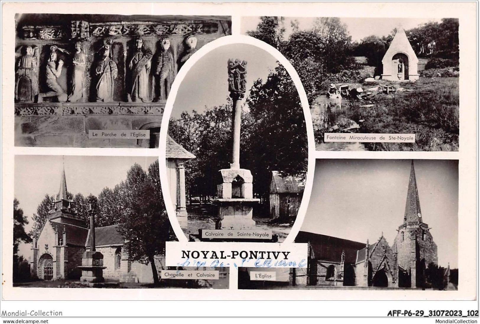 AFFP6-29-0489 - NOYAL-PONTIVY - Le Porche De L'église - Calvaire De Sainte-noyale - Chapelle Et Calvaire  - Other & Unclassified