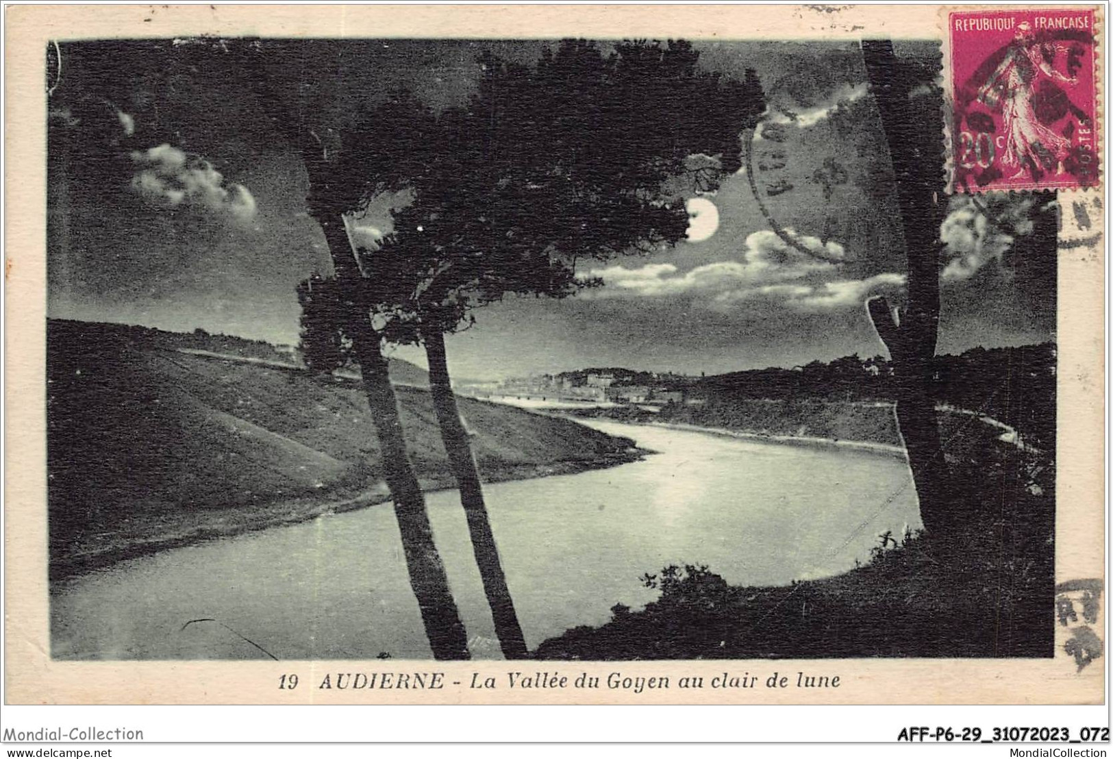 AFFP6-29-0474 - AUDIERNE - La Vallée Du Goyen Au Clair De Lune  - Audierne