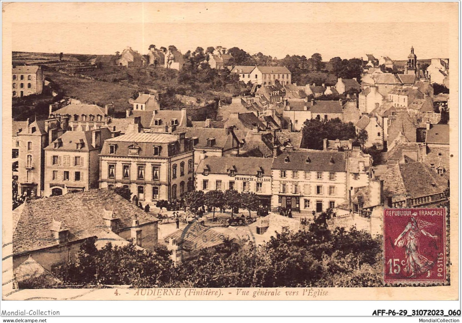 AFFP6-29-0468 - AUDIERNE - Vue Générale Vers L'église  - Audierne