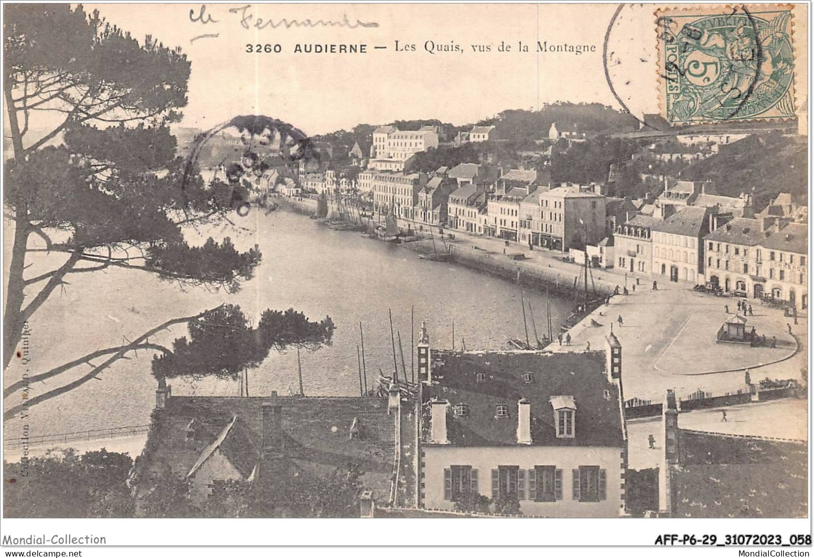 AFFP6-29-0467 - AUDIERNE - Les Quais - Vus De La Montagne  - Audierne