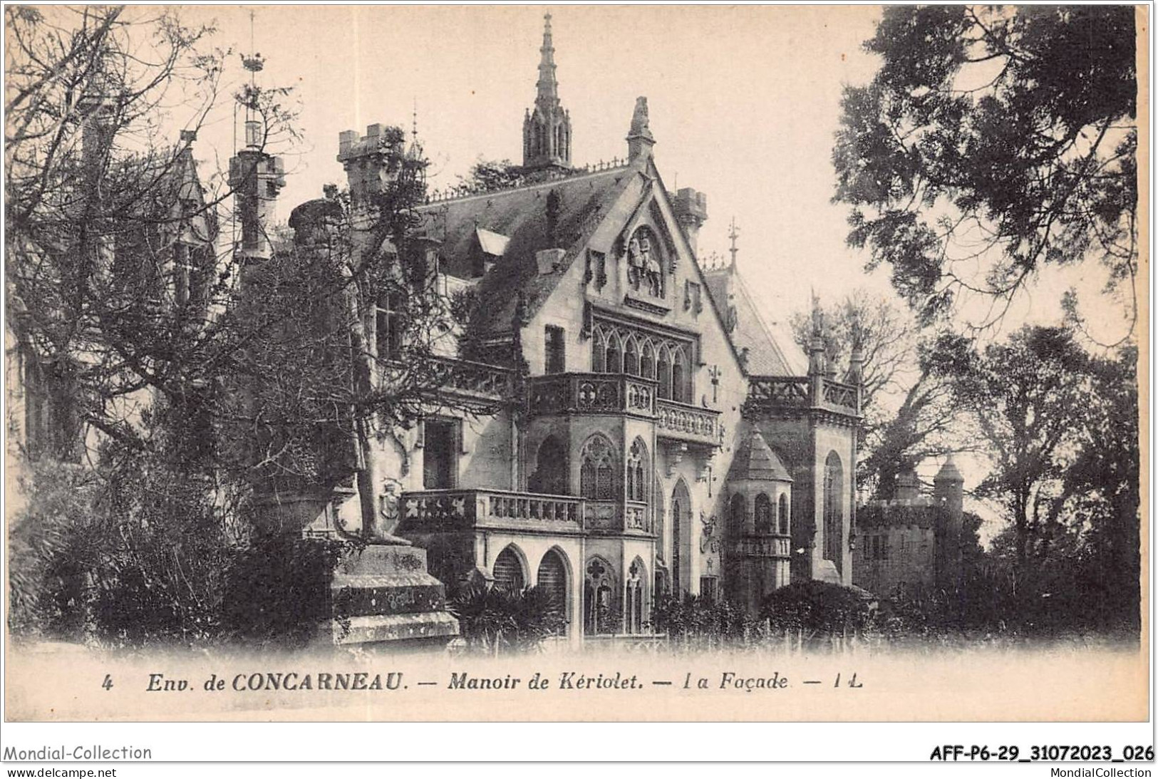 AFFP6-29-0451 - Env De CONCARNEAU - Manoir De Kériolet - La Façade  - Concarneau