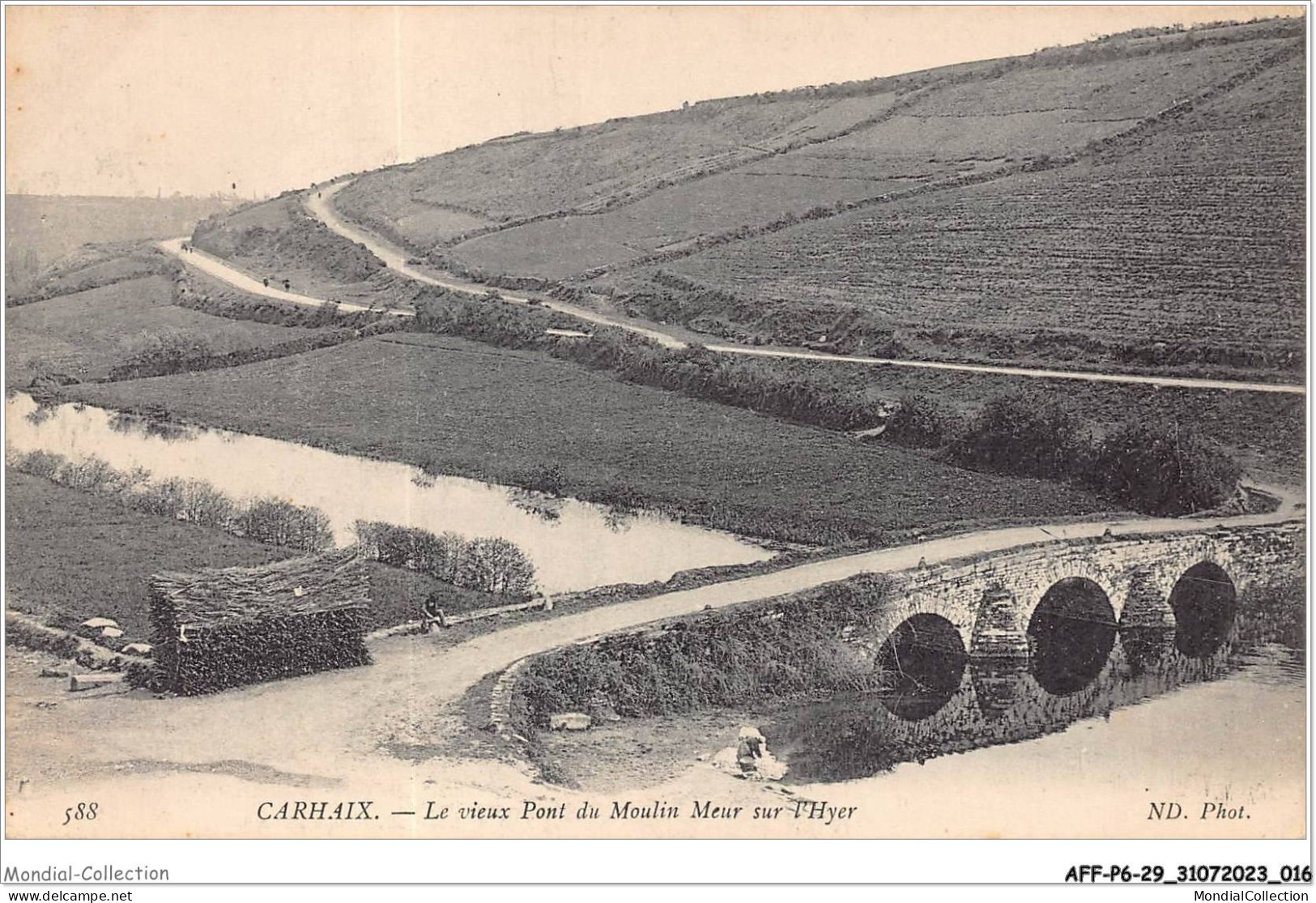 AFFP6-29-0446 - CARHAIX - Le Vieux Pont Du Moulin Meur Sur L'hyer  - Carhaix-Plouguer