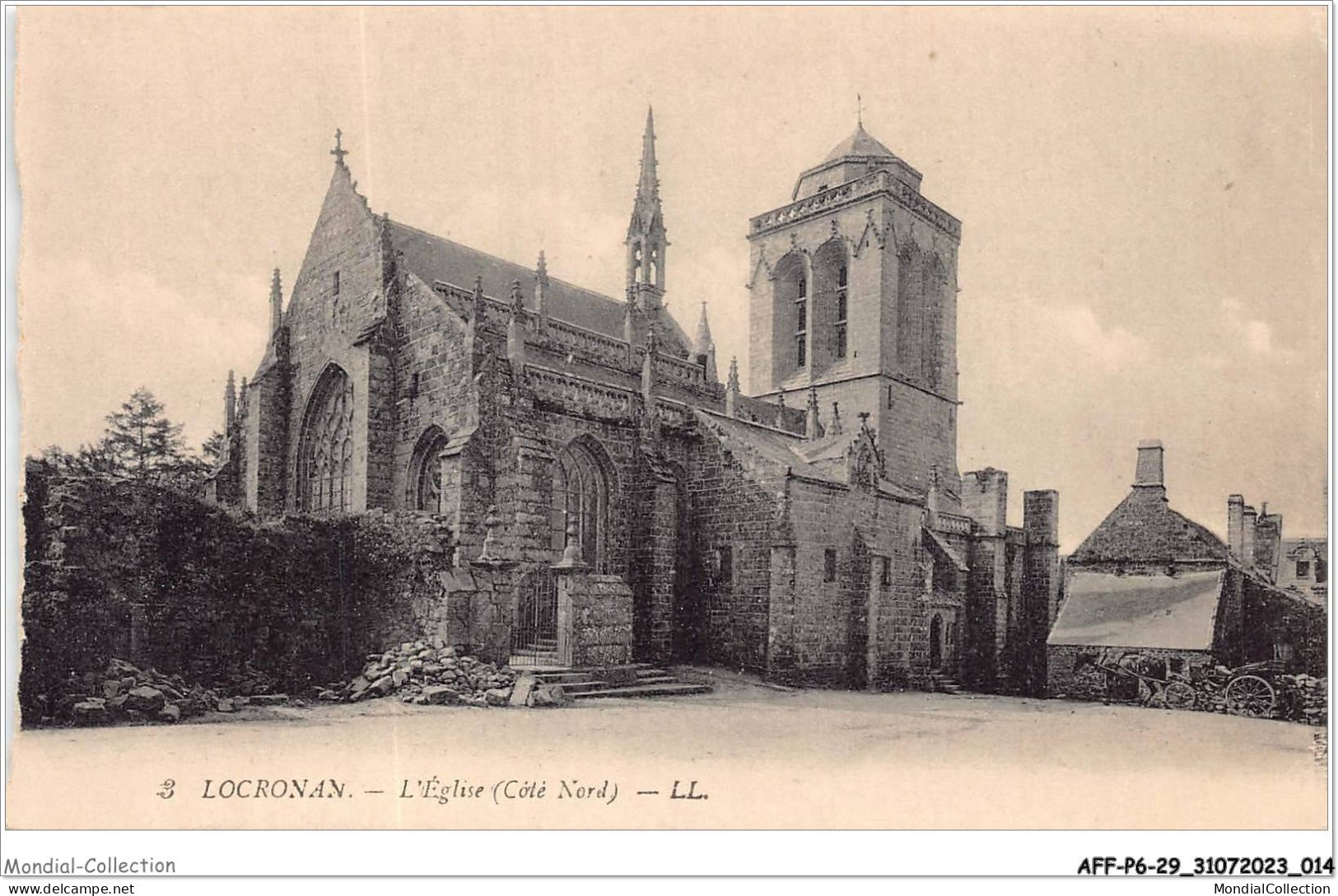 AFFP6-29-0445 - LOCRONAN - L'église - Côté Nord  - Locronan