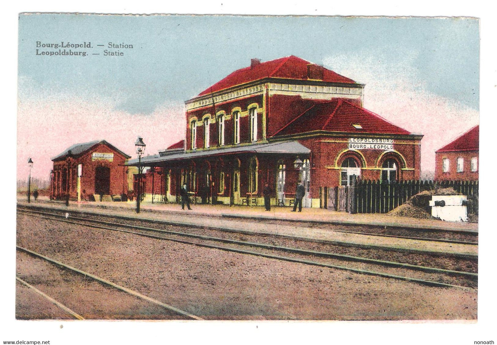 CPA Leopoldsburg Statie - La Gare - Animée Colorisée - Leopoldsburg