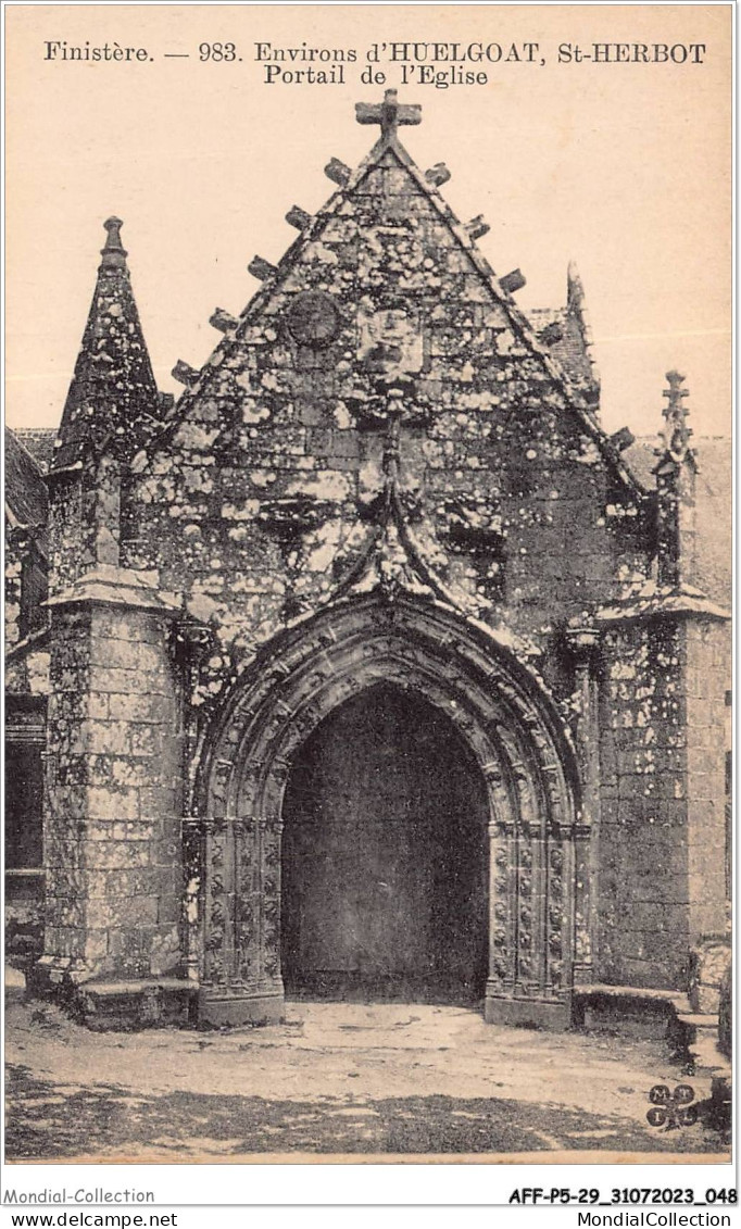 AFFP5-29-0376 - Environs D'HUELGOAT - St-herbot - Portail De L'église De L'église  - Huelgoat