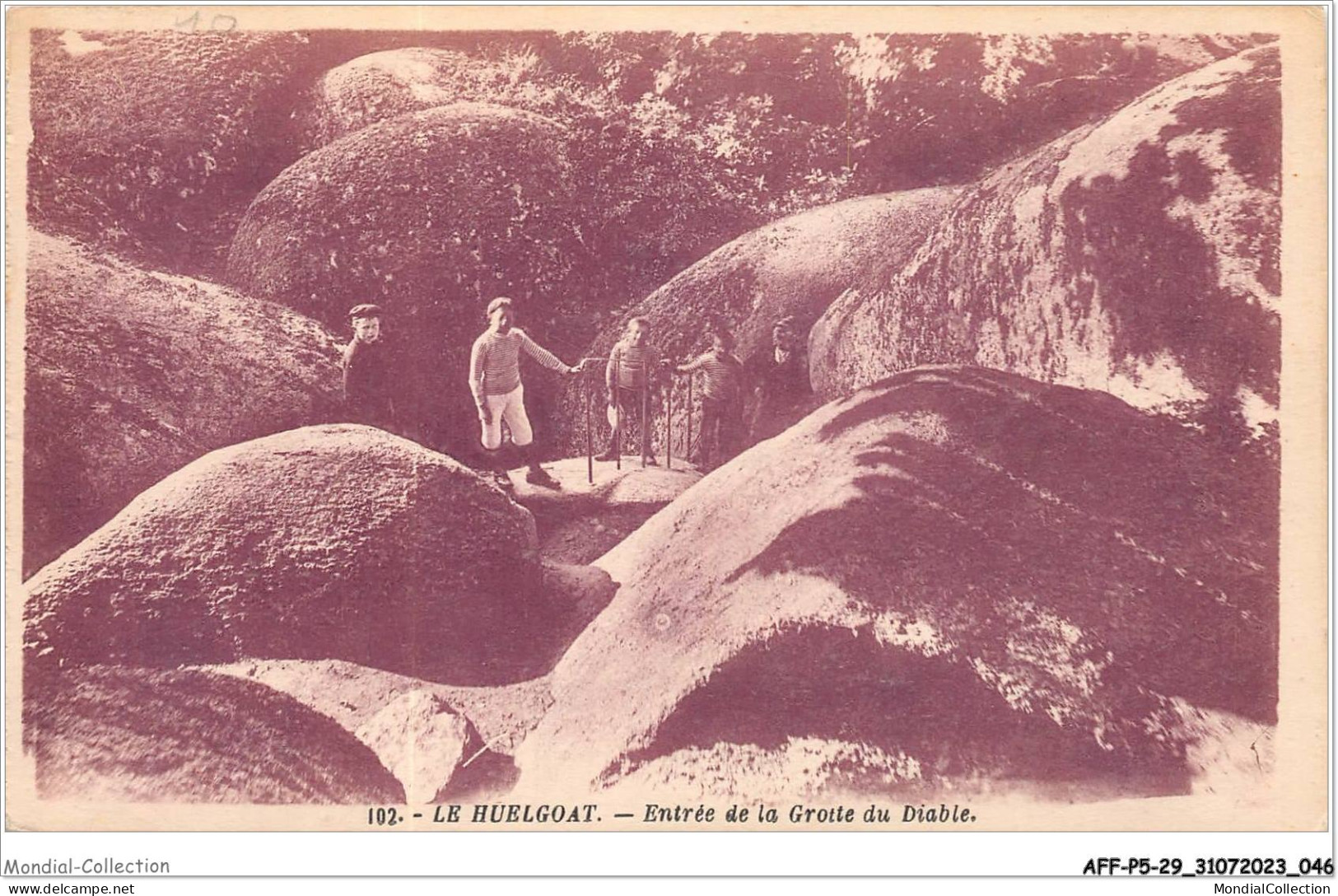 AFFP5-29-0375 - HUELGOAT - Entrée De La Grotte Du Diable  - Huelgoat