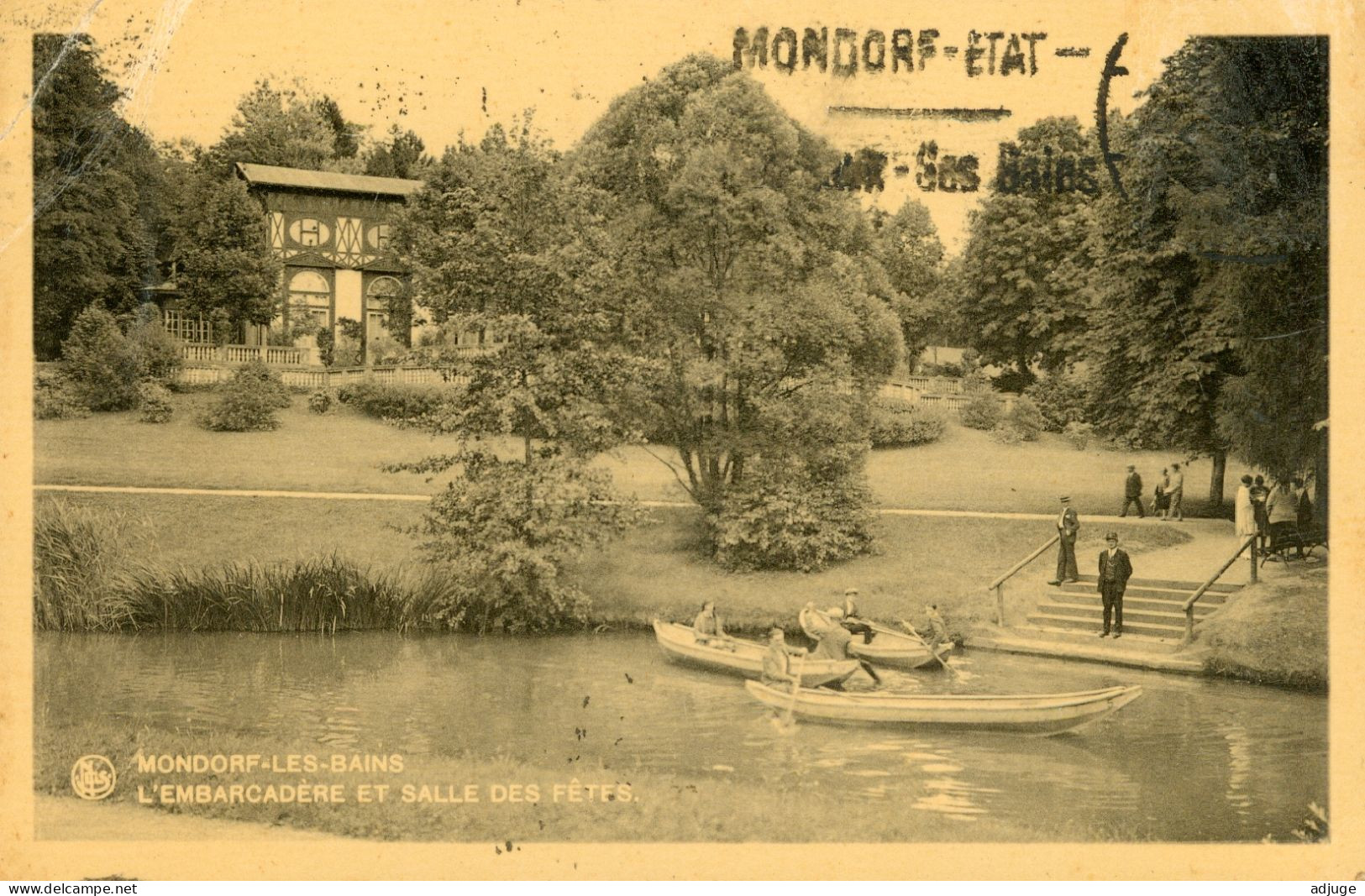 CPA-Luxembourg- MONDORF-LES-BAINS _ L'Embarcadère Et Salle Des Fêtes **cf. Scans * - Bad Mondorf